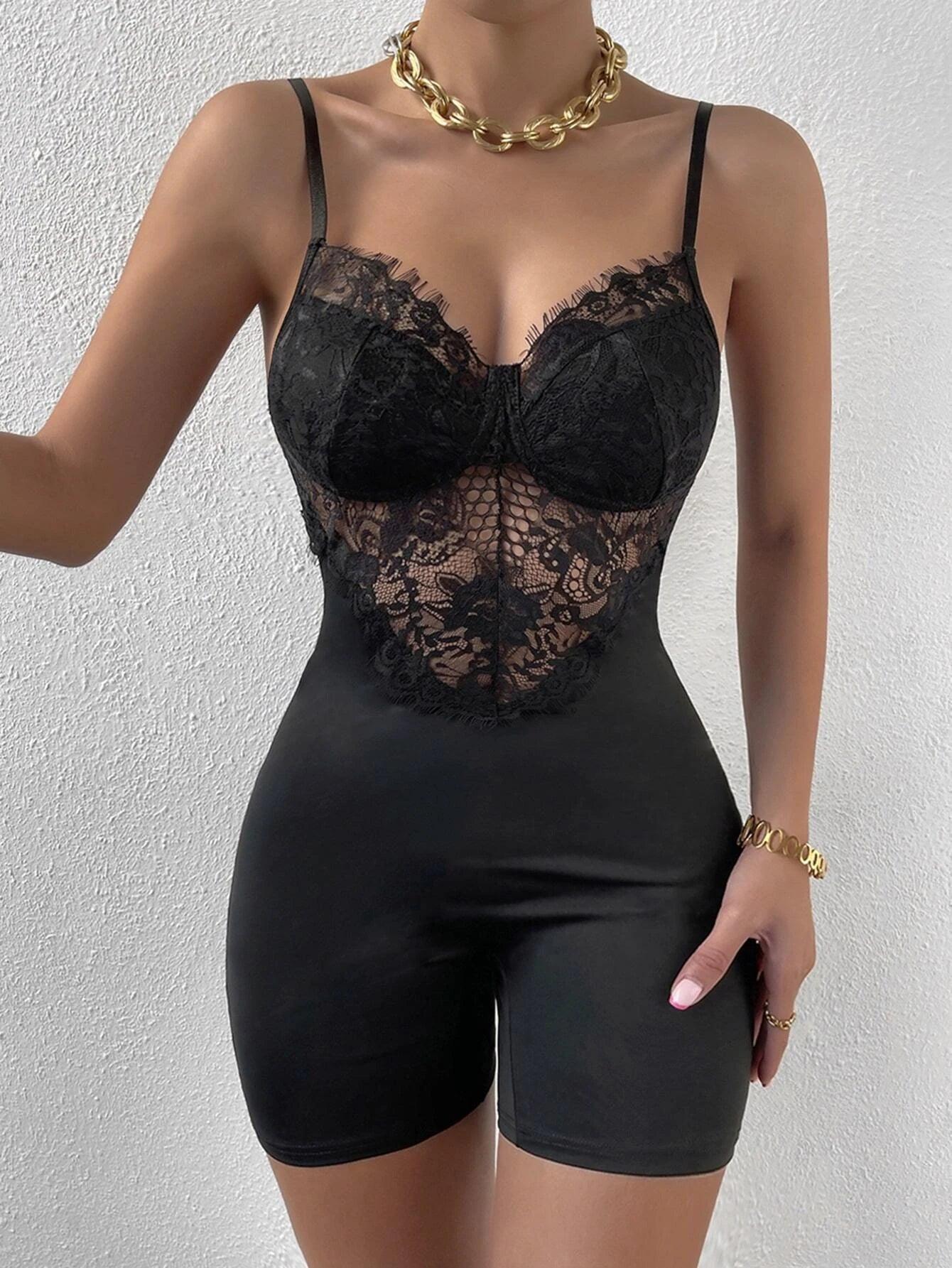 Sleeveless Unitard Cami Romper-Comfy Jumpsuits