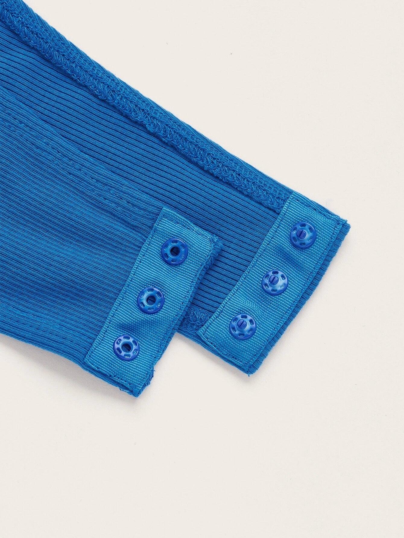 Foldover Ribbed Knit Tube Bodysuit-Comfy Jumpsuits