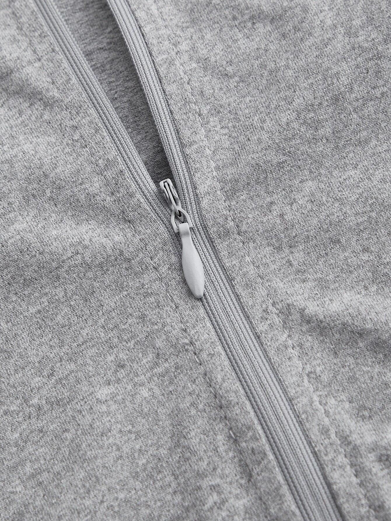 High Cut Zipper Bodysuit-Comfy Jumpsuits