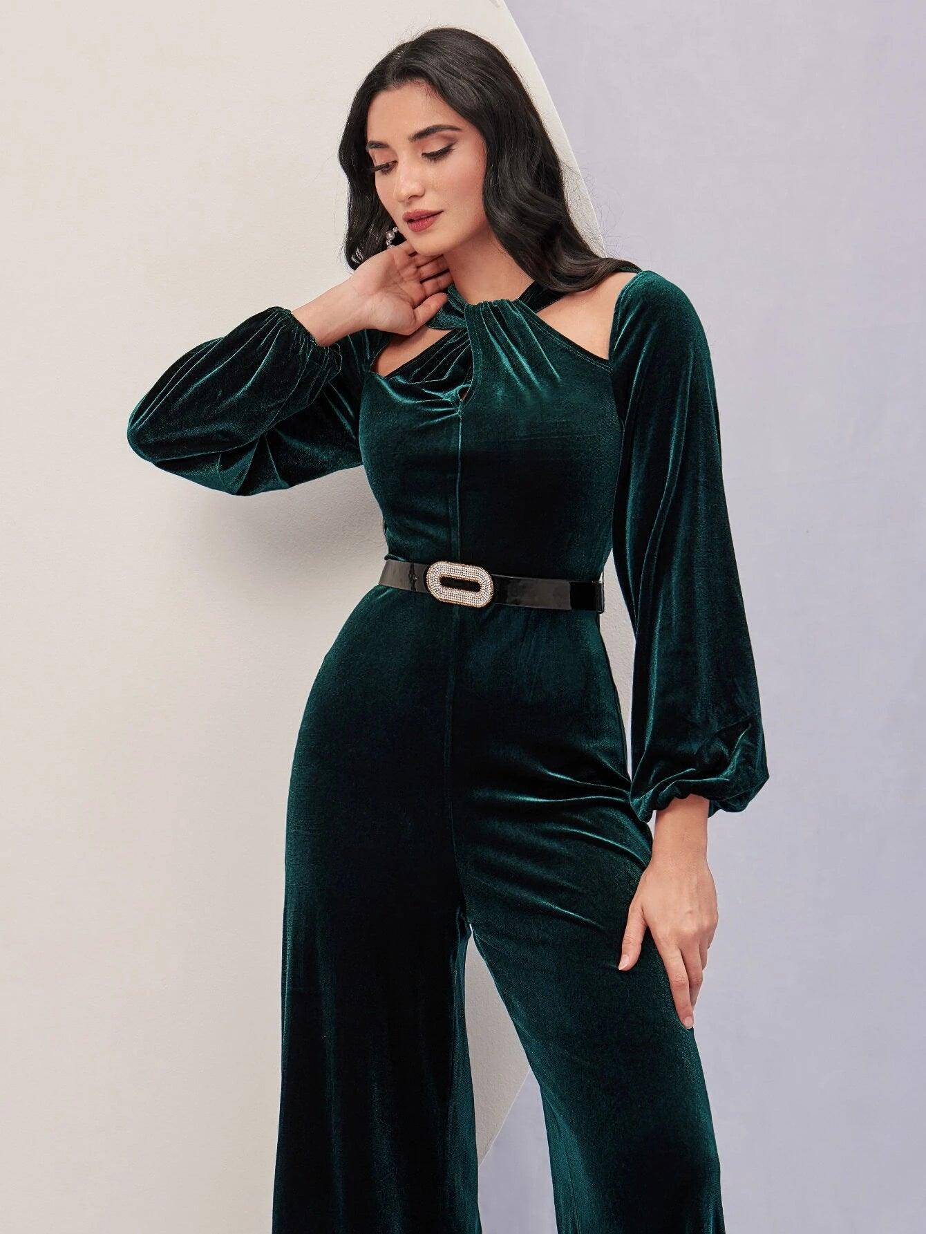 Bishop Sleeve Long Length Jumpsuit-Comfy Jumpsuits