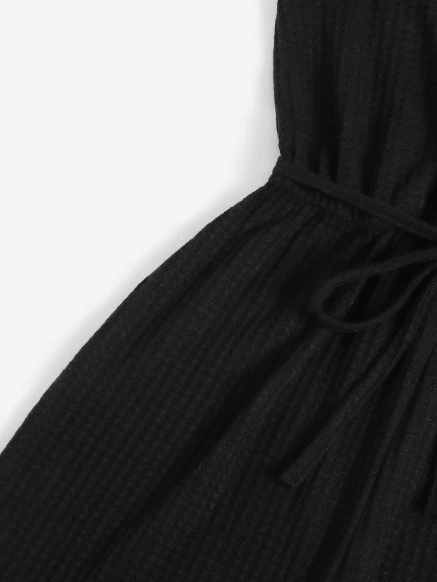 Surplice Neck Wide Leg Jumpsuit-Comfy Jumpsuits