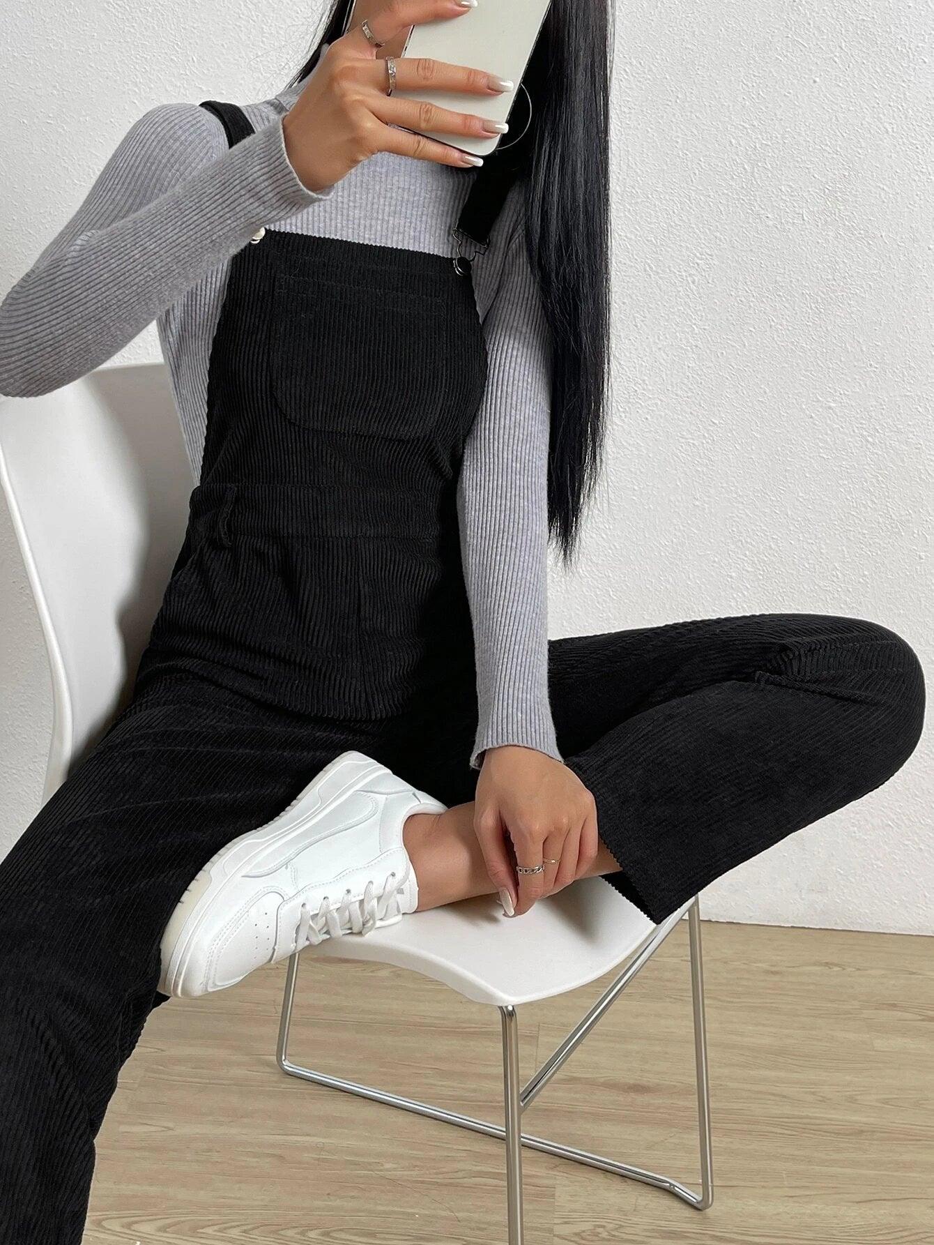 Sleeveless Pocket Front Jumpsuit Without T-Shirt-Comfy Jumpsuits