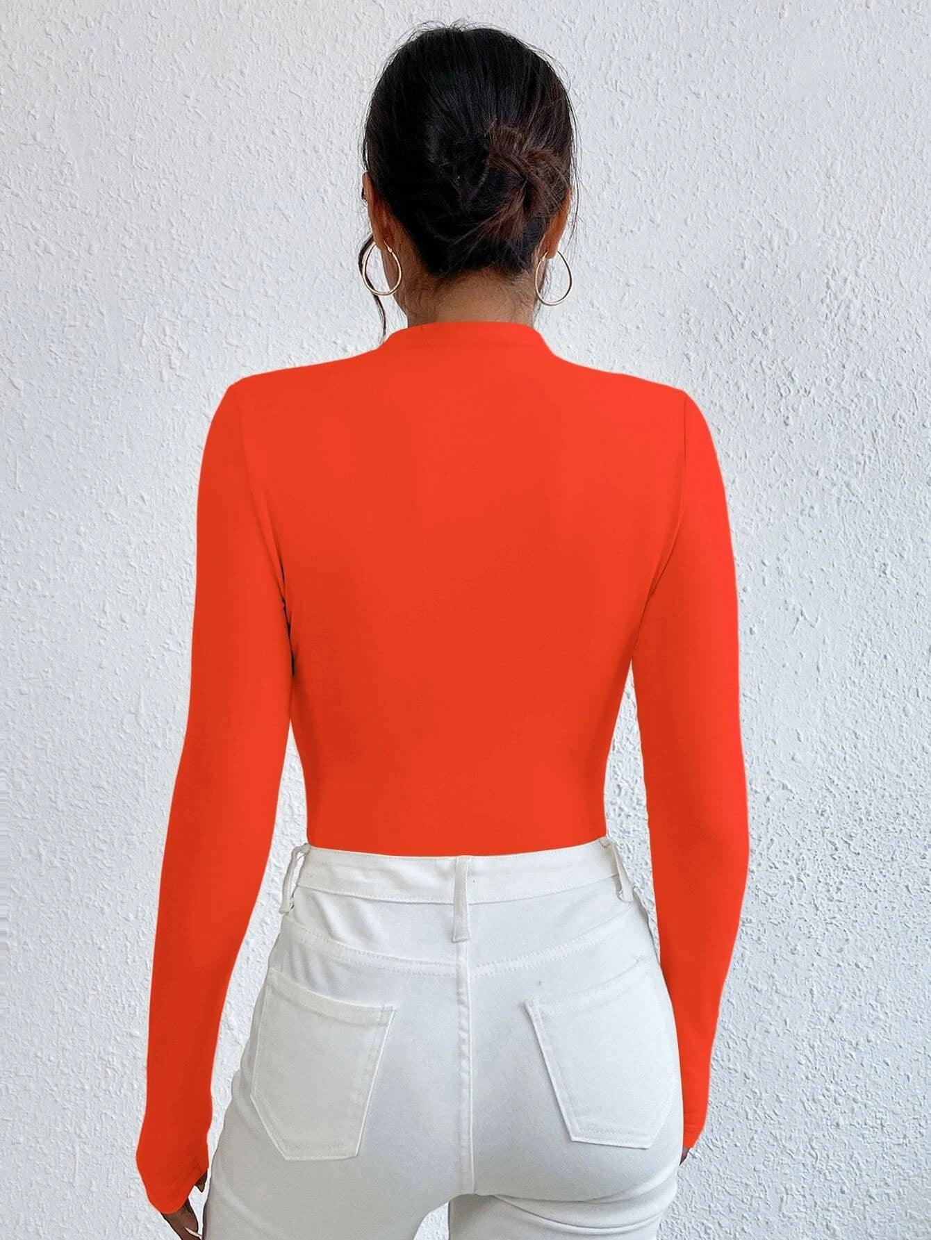 Ruched Slim Fit Bodysuit-Comfy Jumpsuits