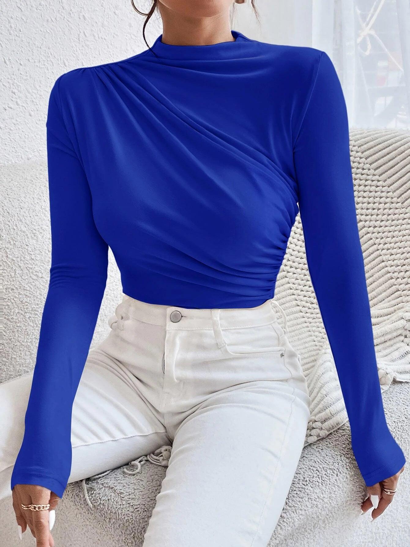 Slim Fit Ruched Bodysuit-Comfy Jumpsuits