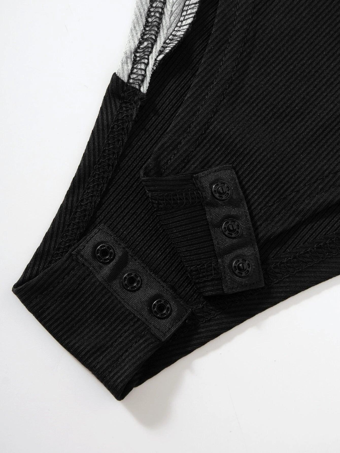 Long Sleeve Rib-knit Bodysuit-Comfy Jumpsuits