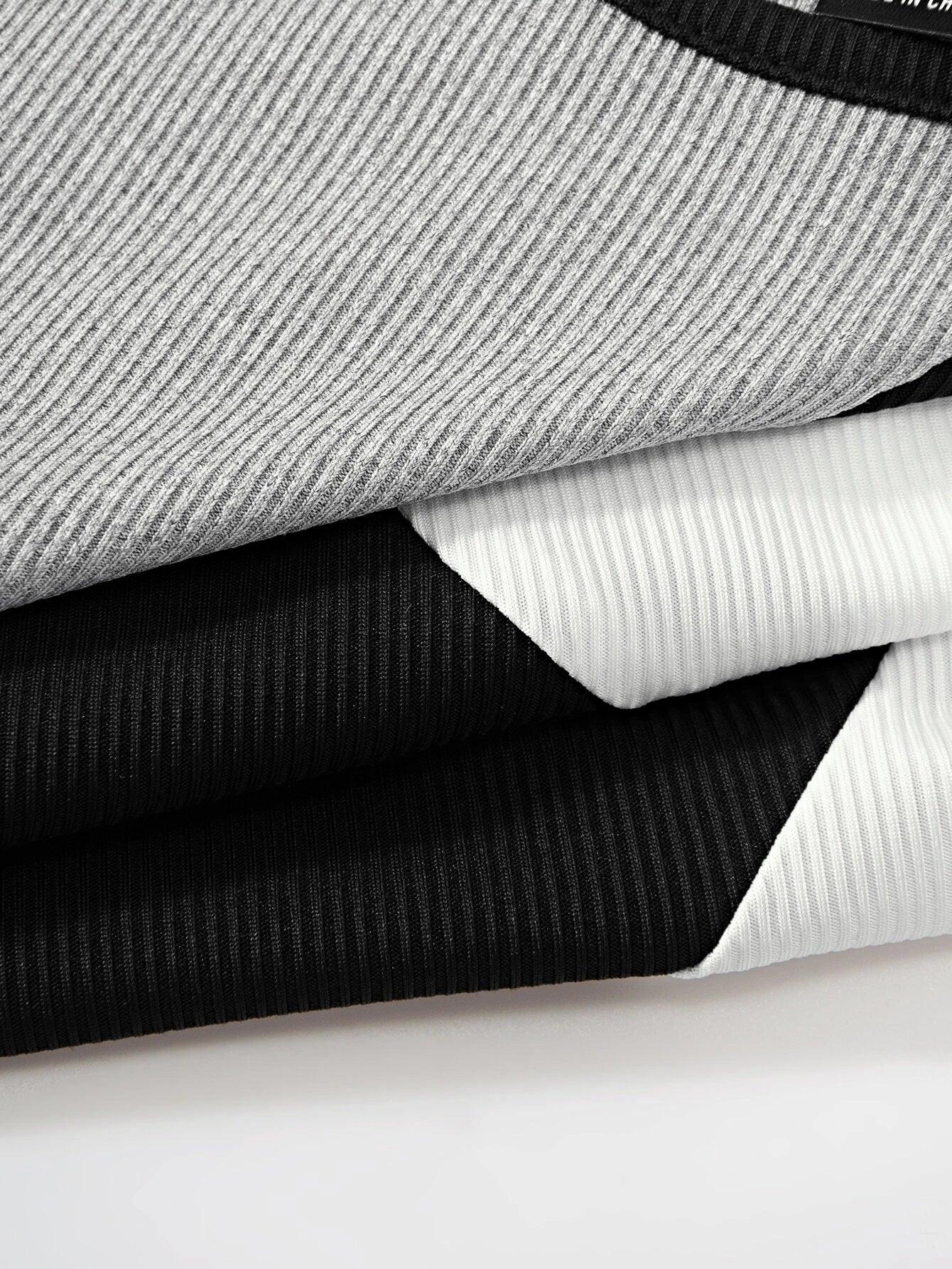 Long Sleeve Rib-knit Bodysuit-Comfy Jumpsuits