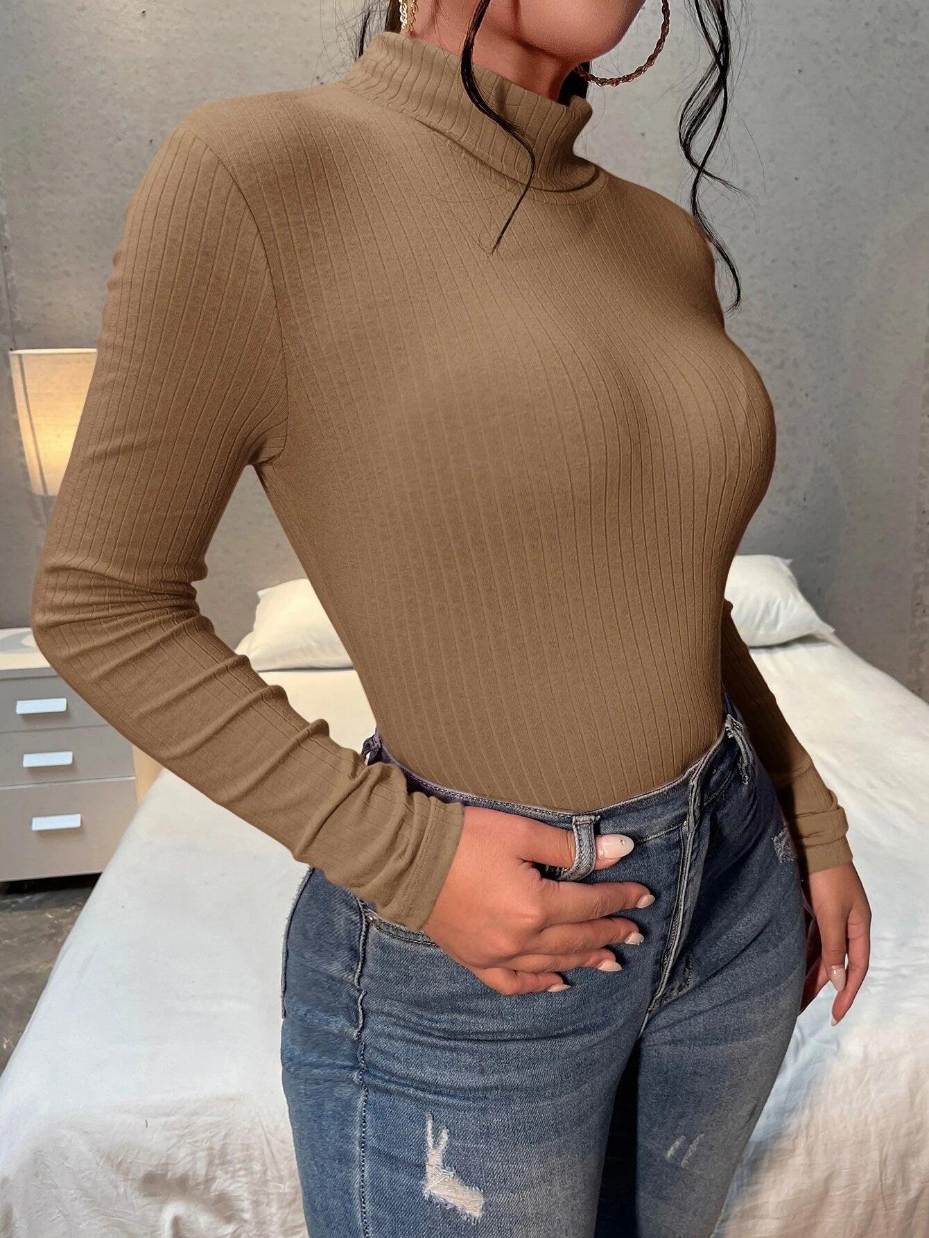 Mock Neck Bodysuit-Comfy Jumpsuits