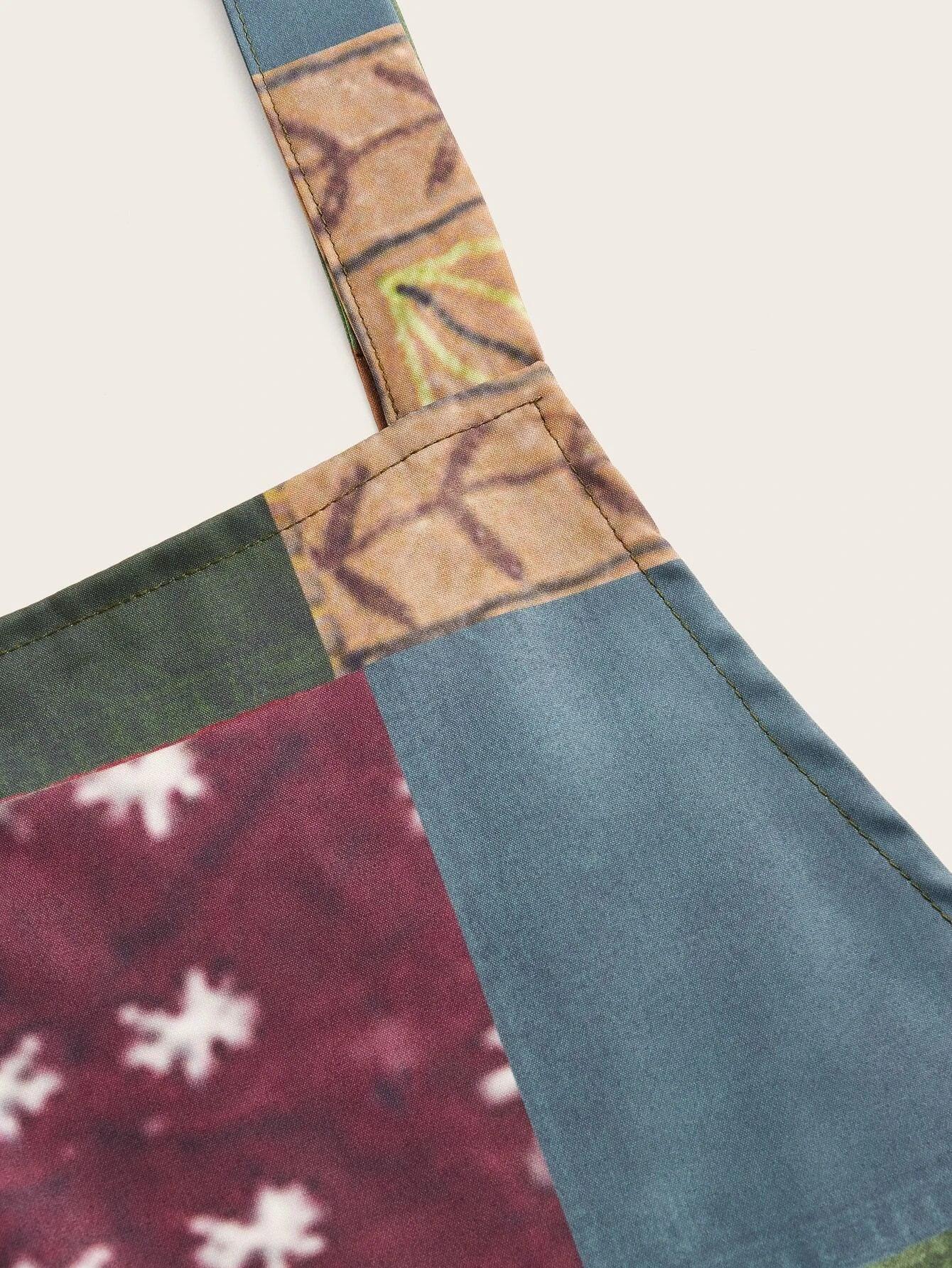 Patchwork Print Long Jumpsuit-Comfy Jumpsuits