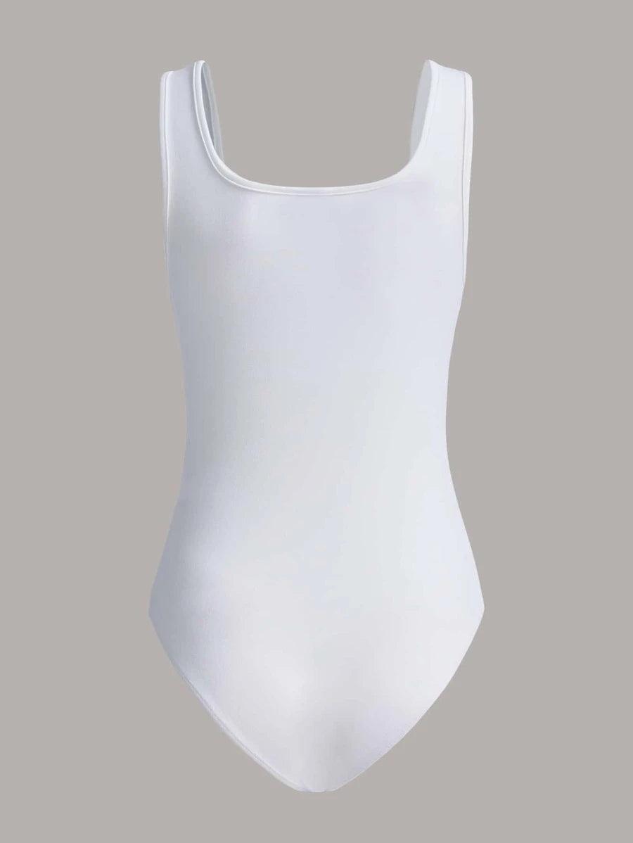 Figure Graphic Tank Bodysuit-Comfy Jumpsuits