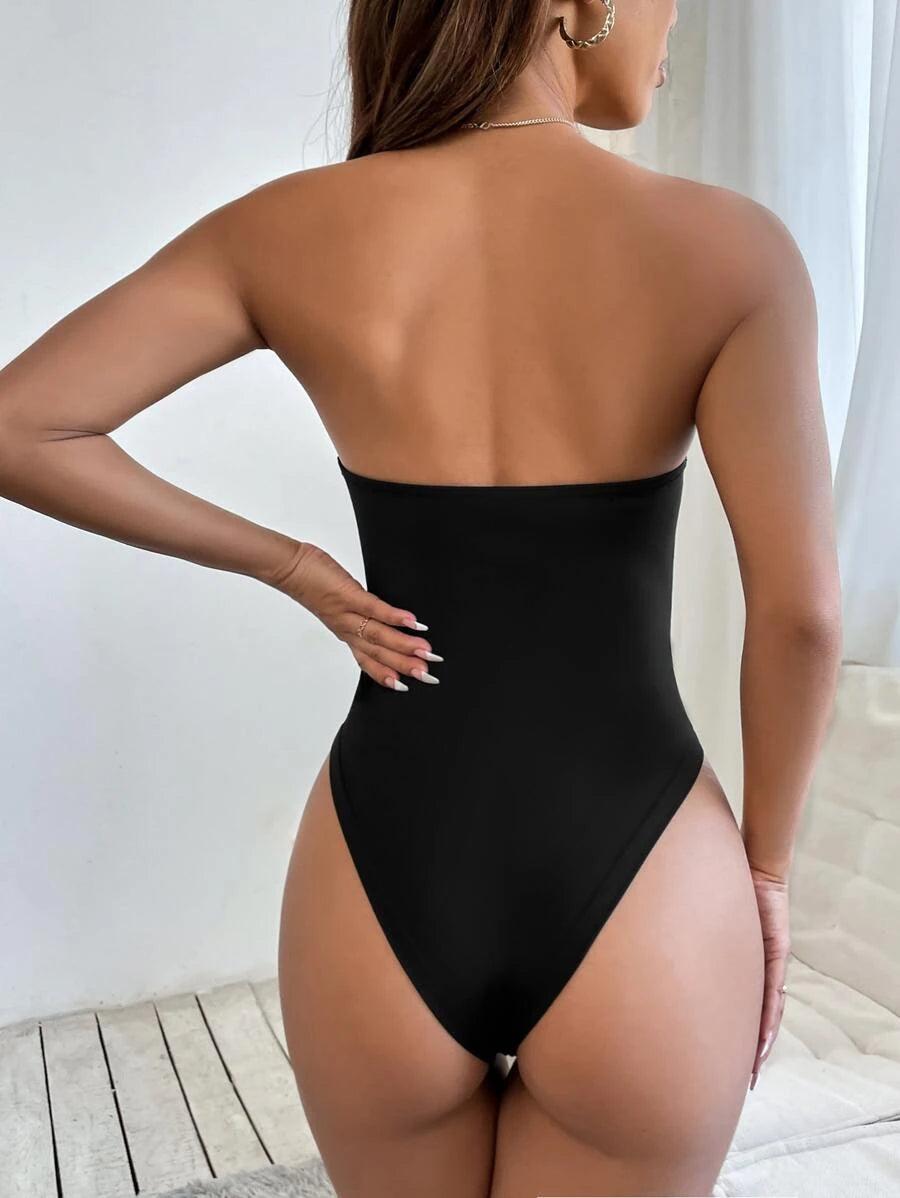 Slim Fit Tube Bodysuit-Comfy Jumpsuits