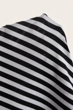 Striped Print Drawstring Waist Romper-Comfy Jumpsuits