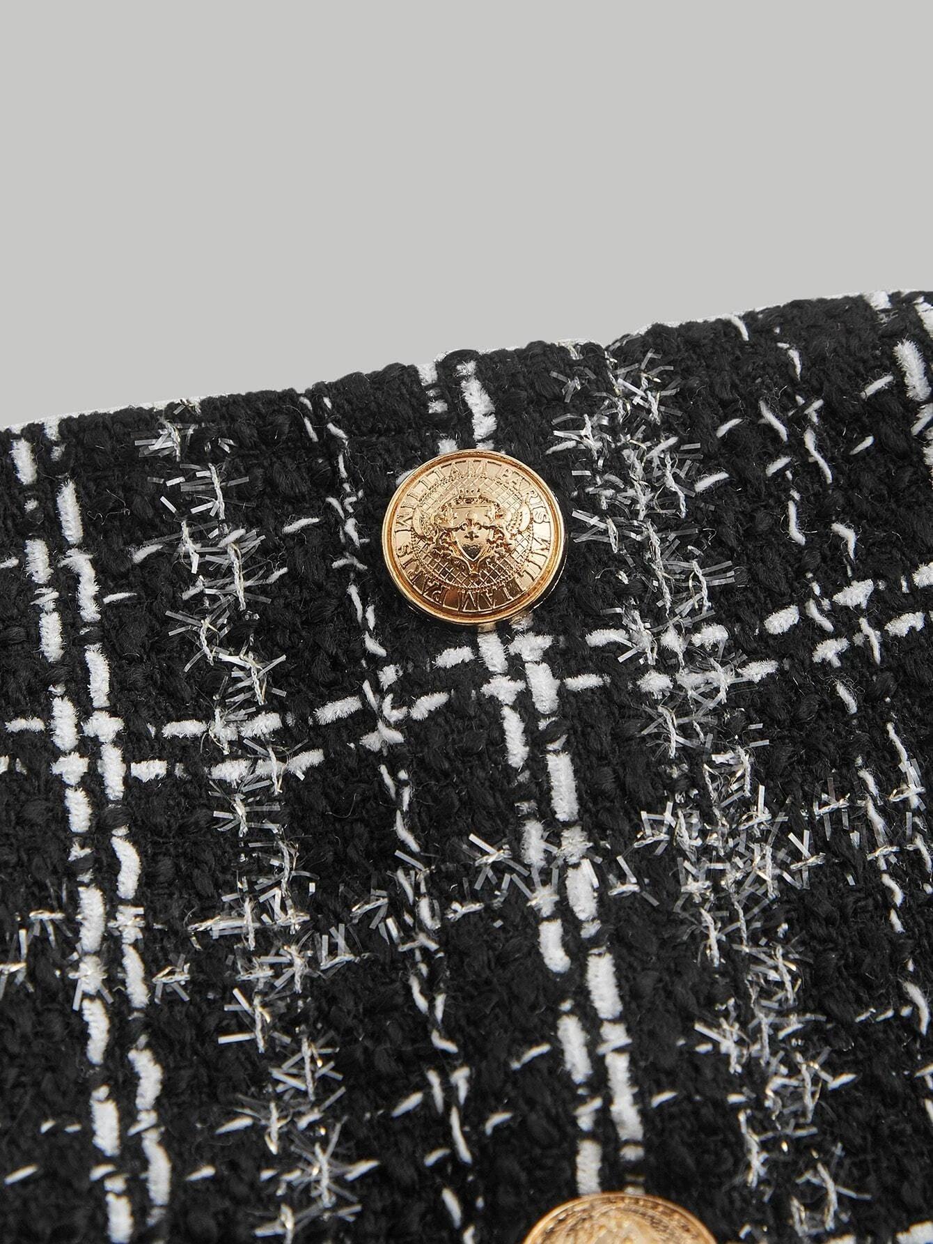 Plaid Print Button Front Cami Jumpsuit-Comfy Jumpsuits