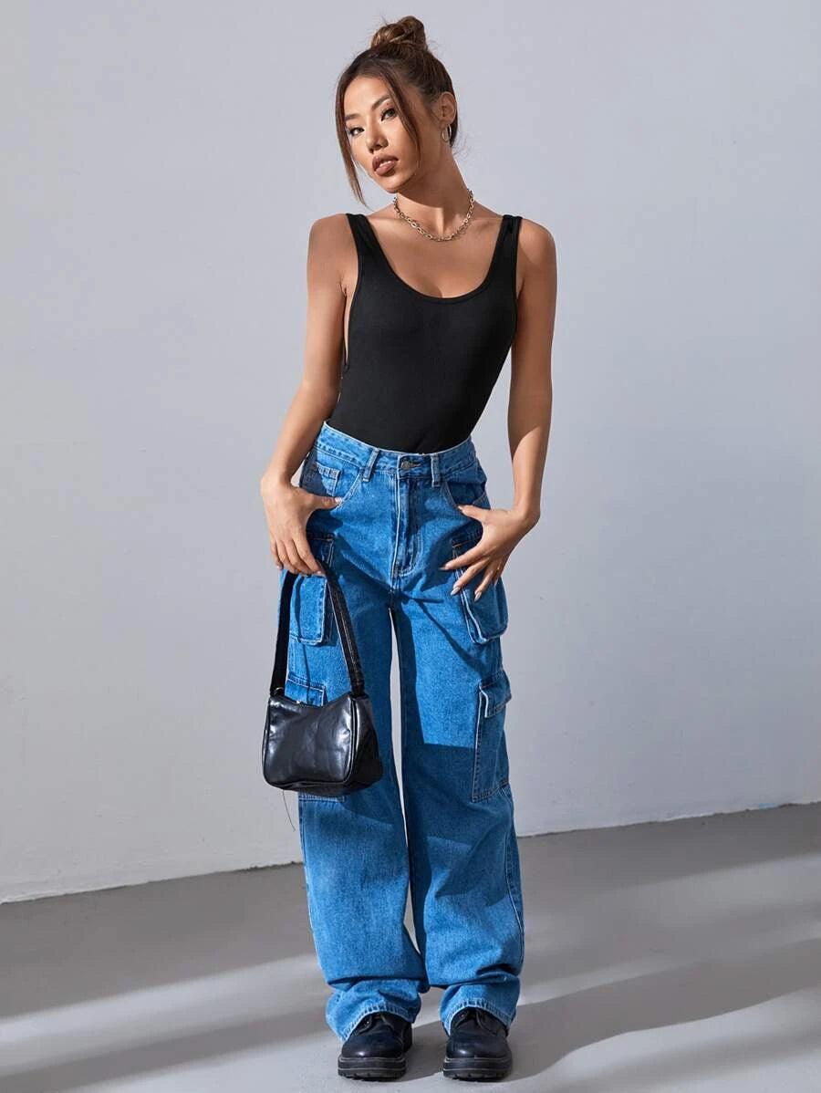 Unity Solid Colored Backless Tank Bodysuit-Comfy Jumpsuits