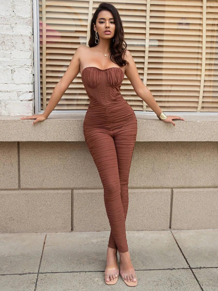 Mesh Tube Unitard Jumpsuit-Comfy Jumpsuits