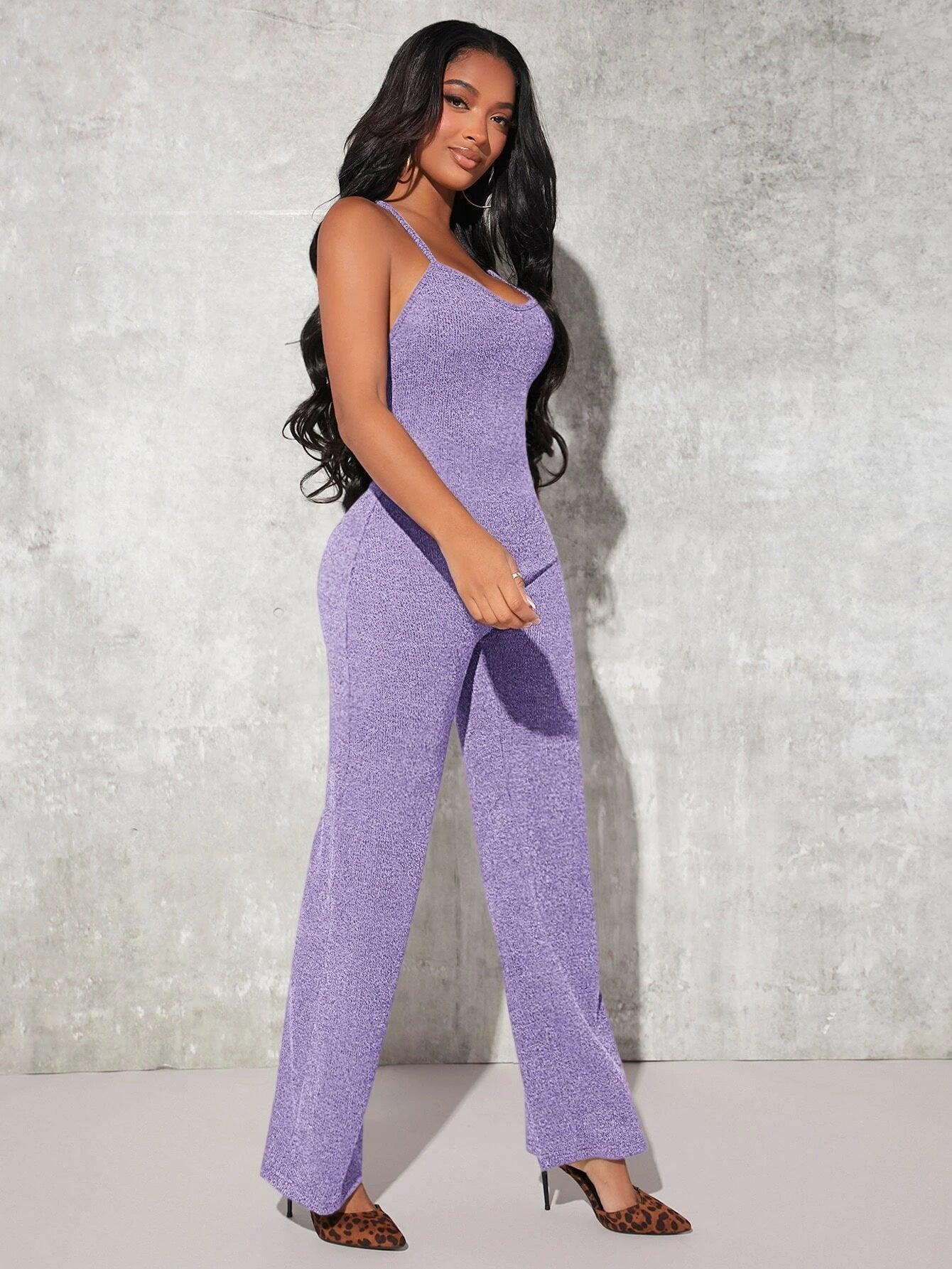 Crisscross Backless Cami Jumpsuit-Comfy Jumpsuits