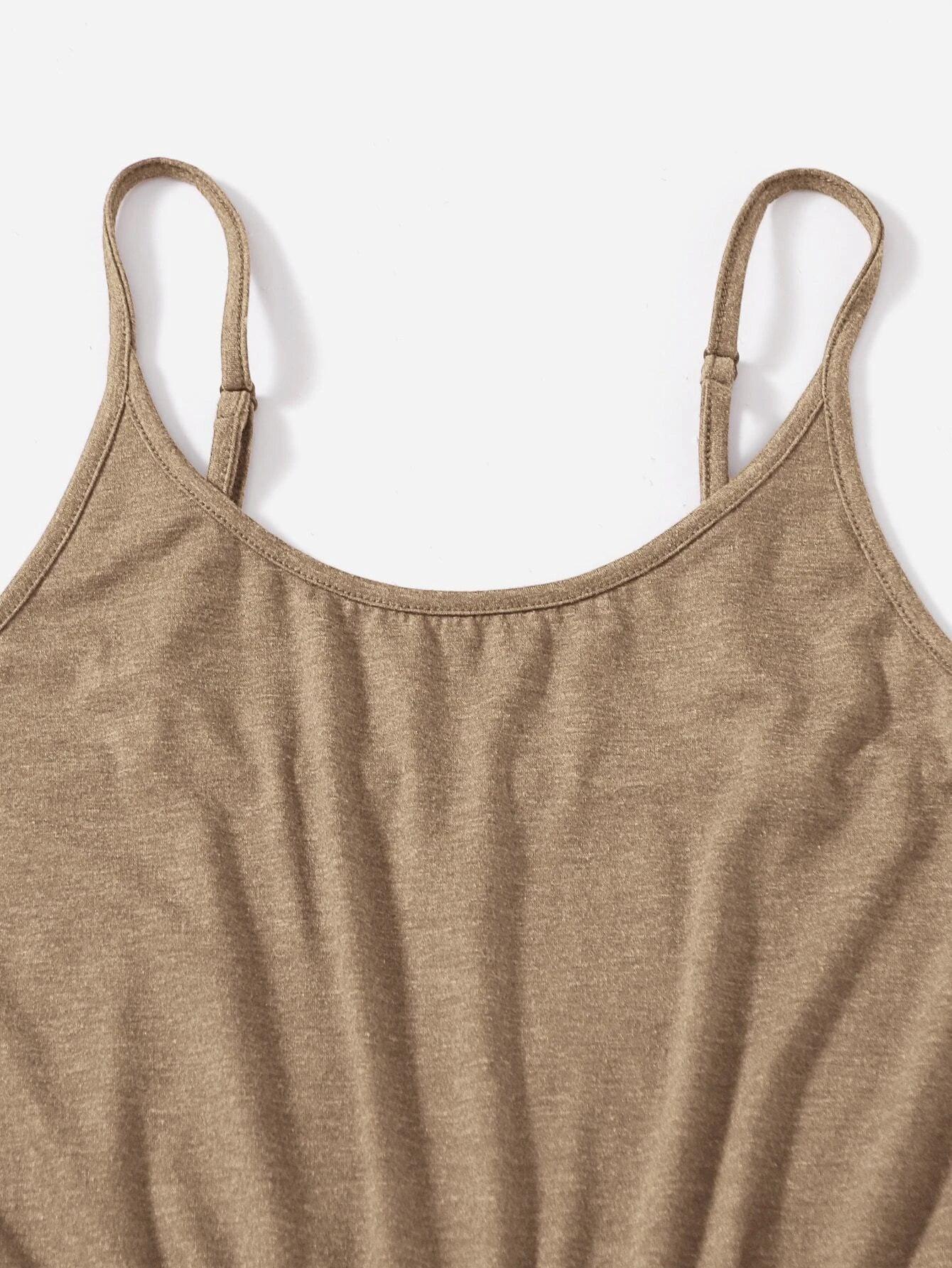 Solid Colored Slip Romper-Comfy Jumpsuits