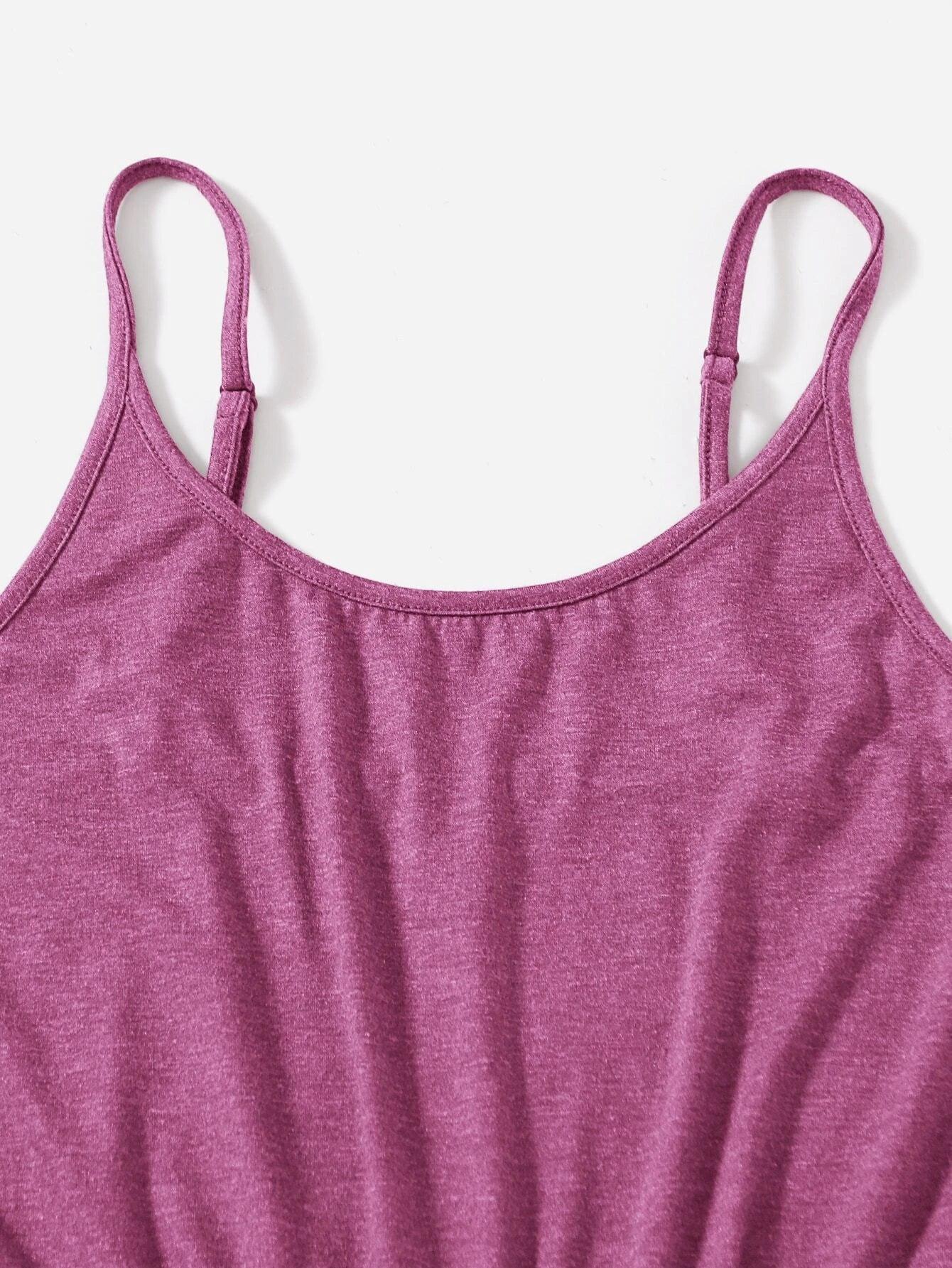 Solid Colored Slip Romper-Comfy Jumpsuits