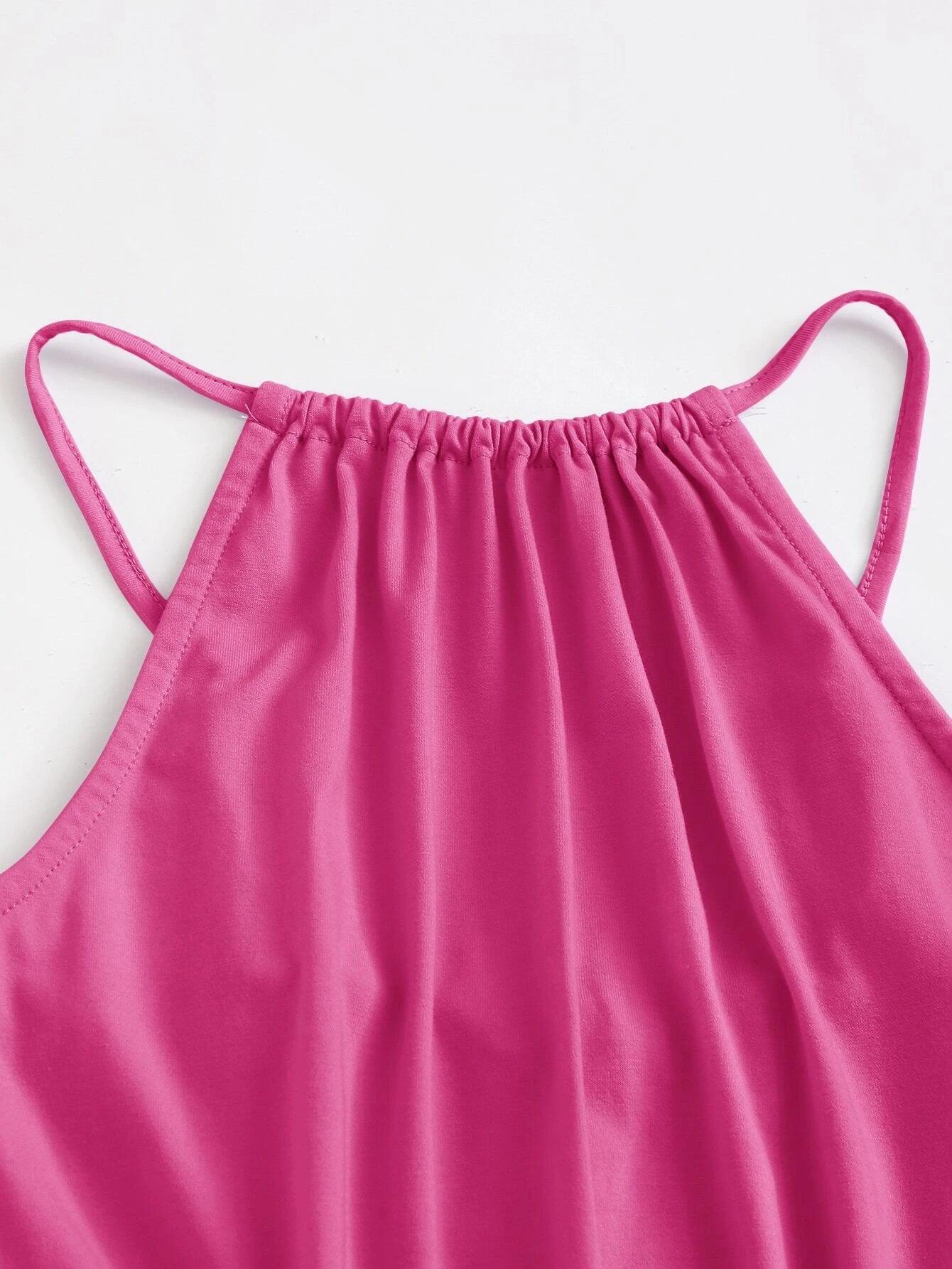 Halter Solid Romper-Comfy Jumpsuits