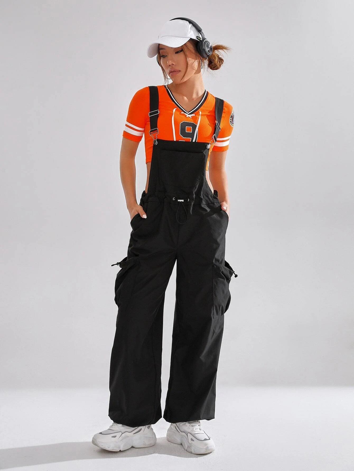 Flap Pocket Overall Jumpsuit Without Tee-Comfy Jumpsuits