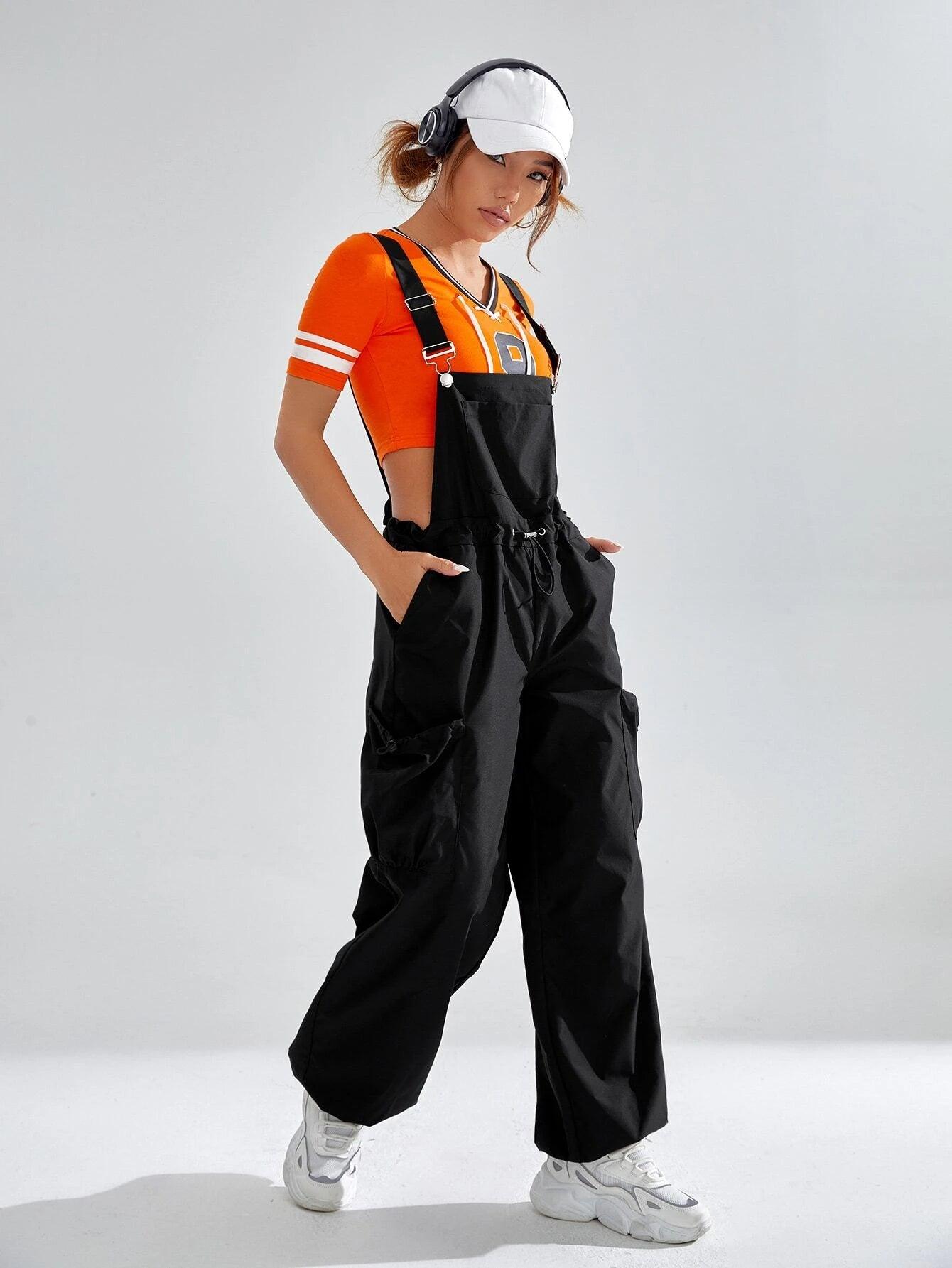 Flap Pocket Overall Jumpsuit Without Tee-Comfy Jumpsuits