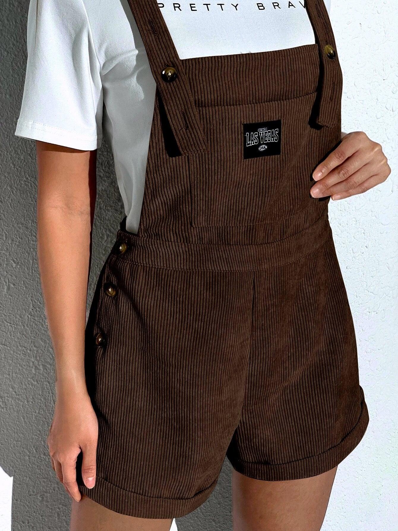 Patched Pockets Sleeveless Short Romper-Comfy Jumpsuits