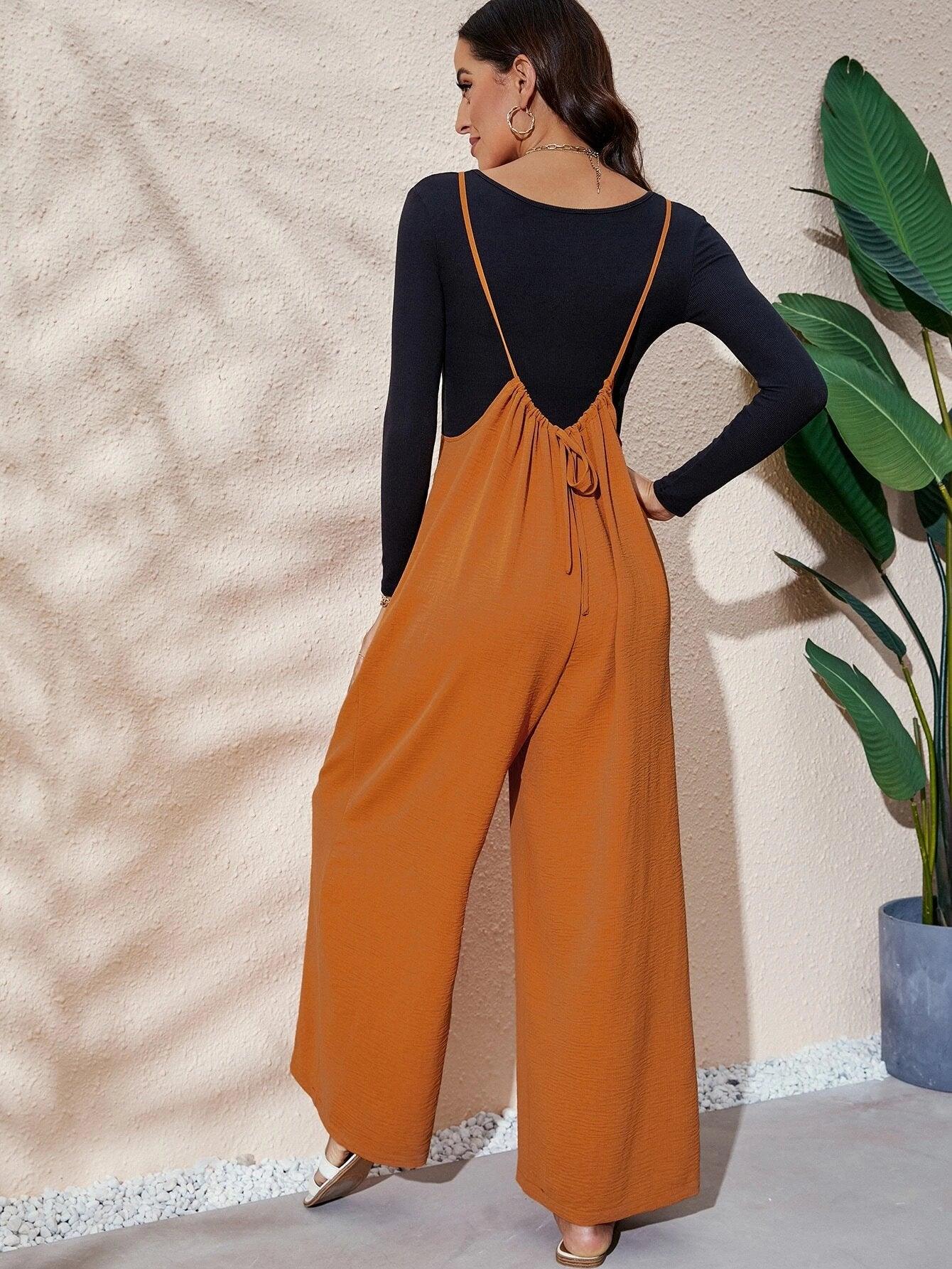 Sleeveless Jumpsuit Without T-Shirt-Comfy Jumpsuits