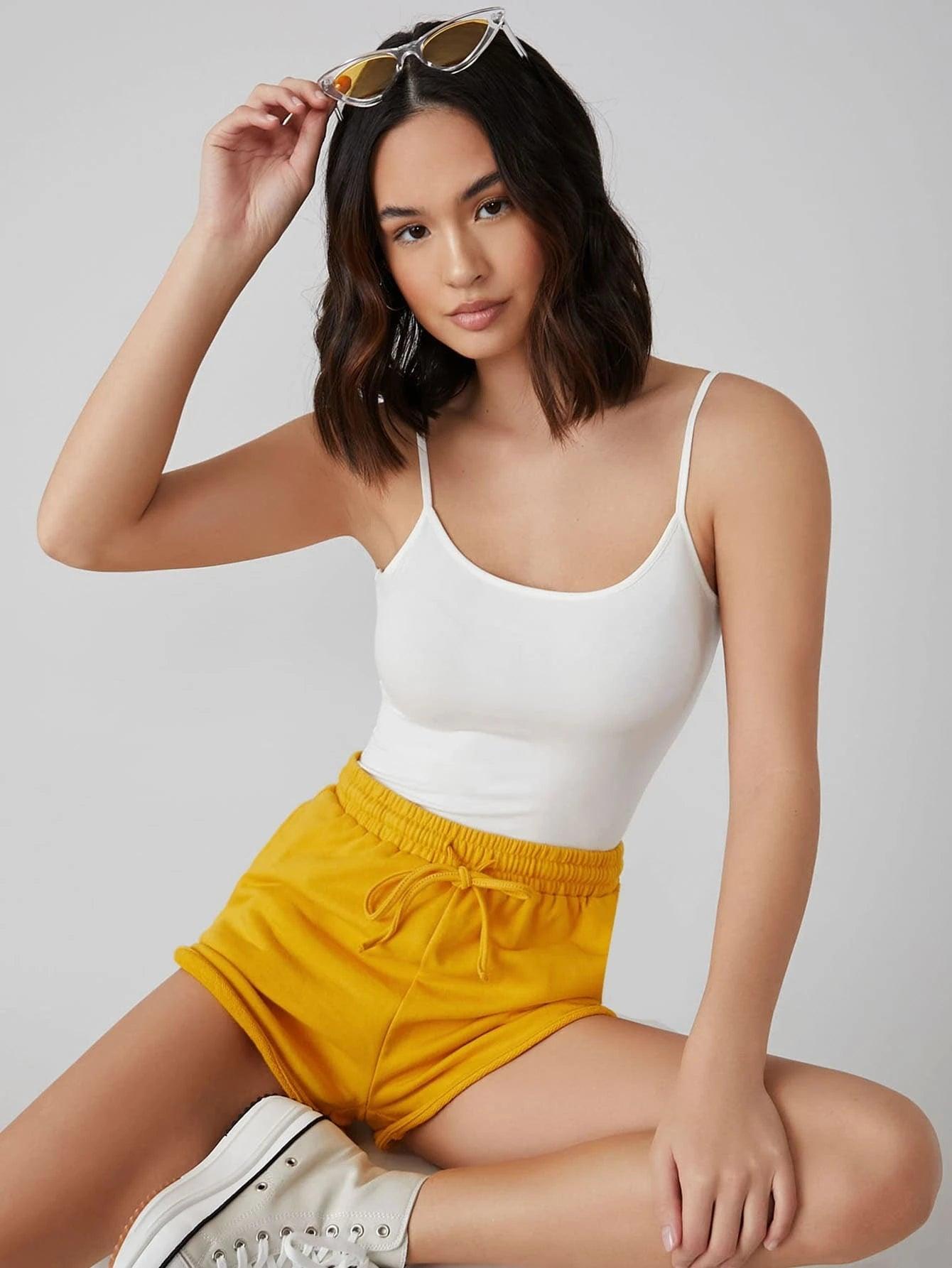 Solid Form Fitted Slip Bodysuit-Comfy Jumpsuits