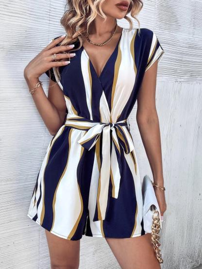 Batwing Sleeve Romper-Comfy Jumpsuits