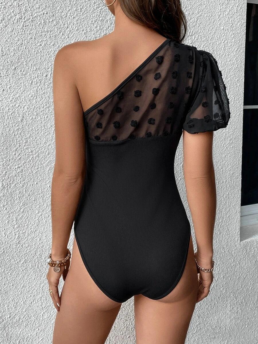 Stylish One Shoulder Bodysuit-Comfy Jumpsuits