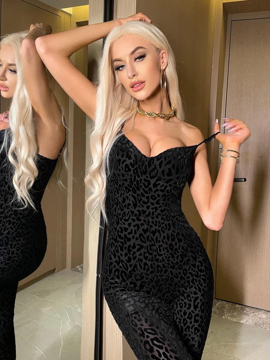 Leopard Print Jumpsuit-Comfy Jumpsuits