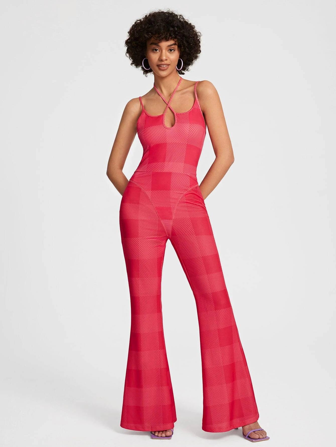 Flare Leg Cami Jumpsuit-Comfy Jumpsuits