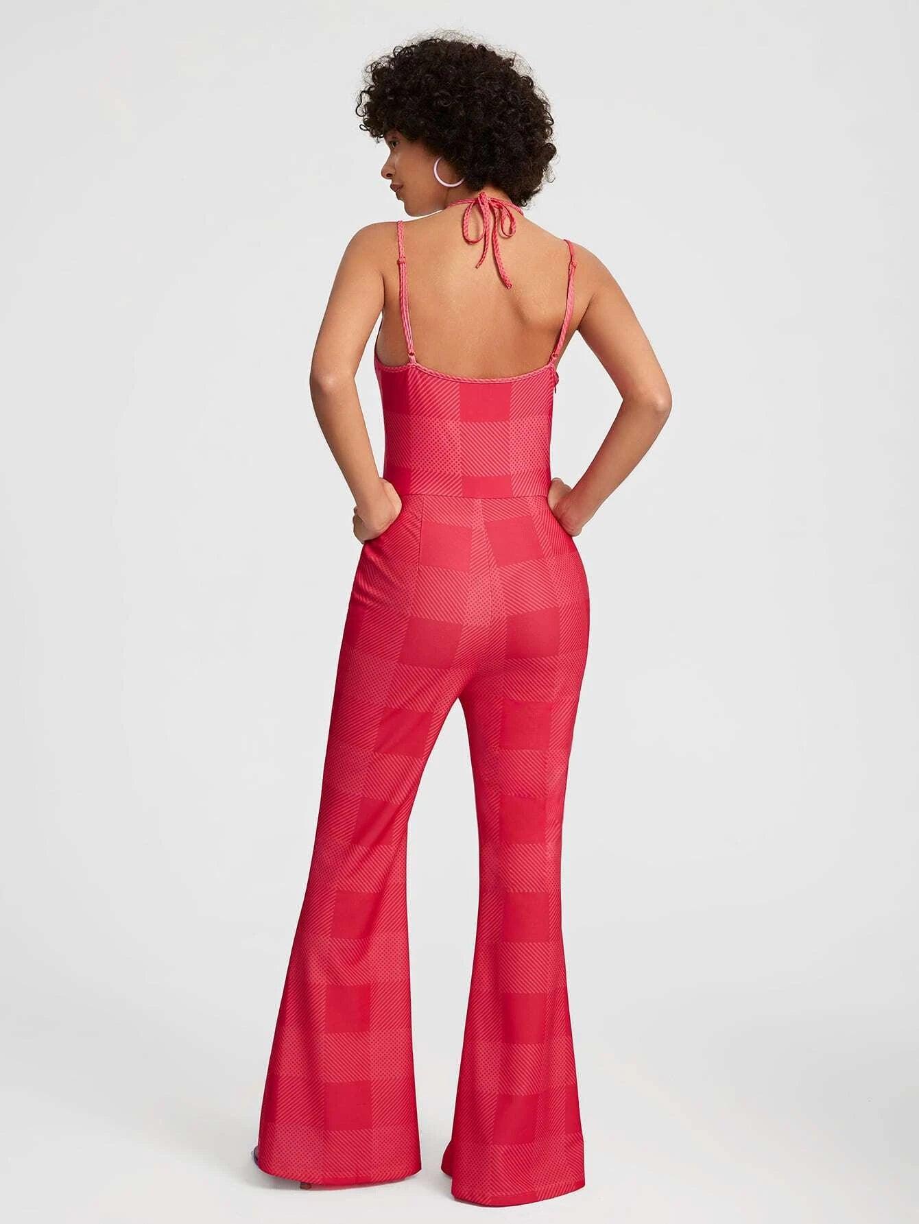 Flare Leg Cami Jumpsuit-Comfy Jumpsuits