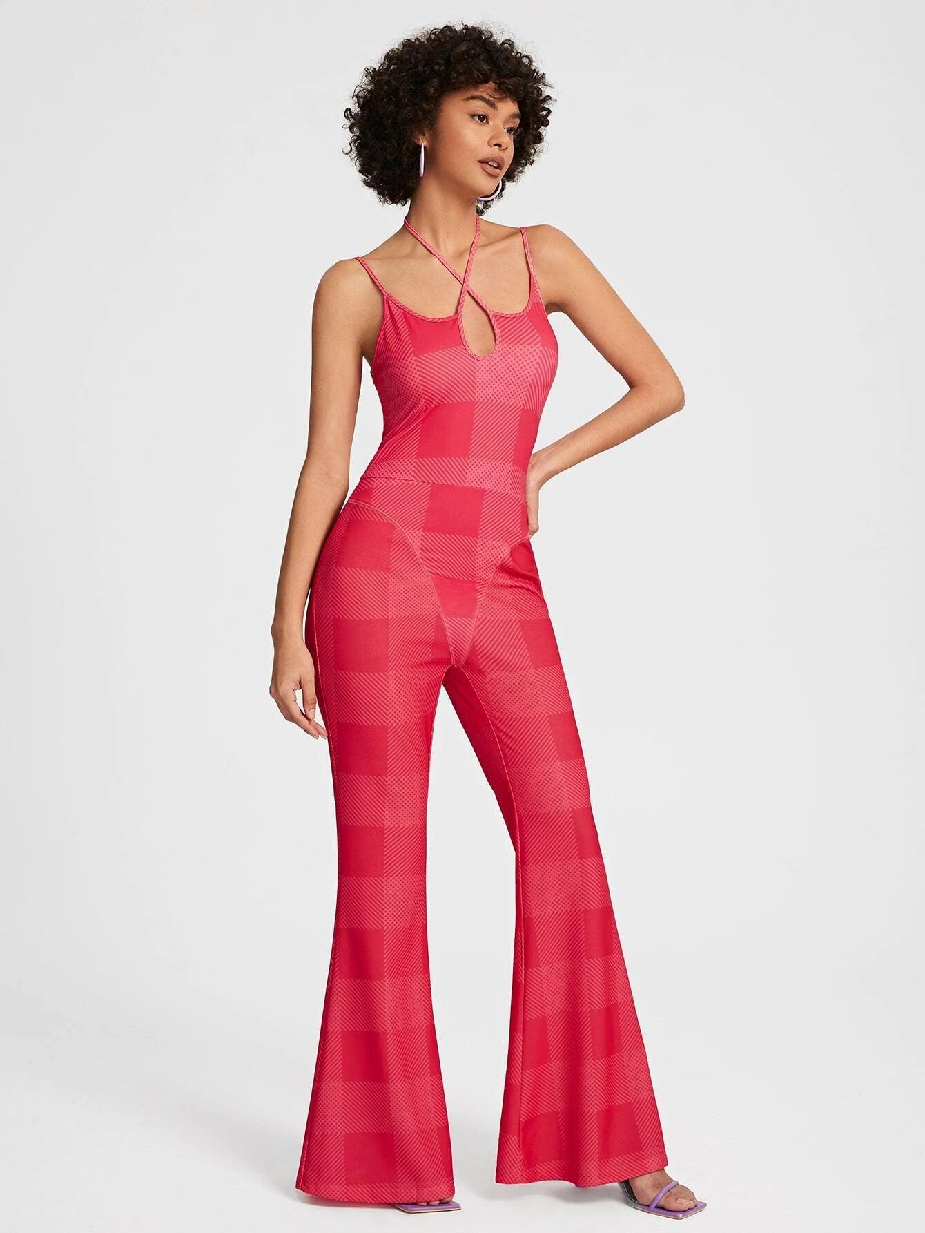 Flare Leg Cami Jumpsuit-Comfy Jumpsuits