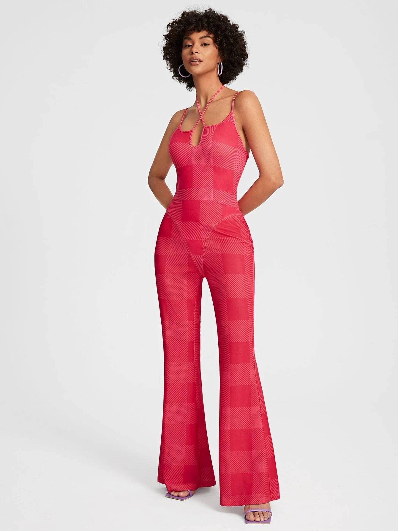 Flare Leg Cami Jumpsuit-Comfy Jumpsuits