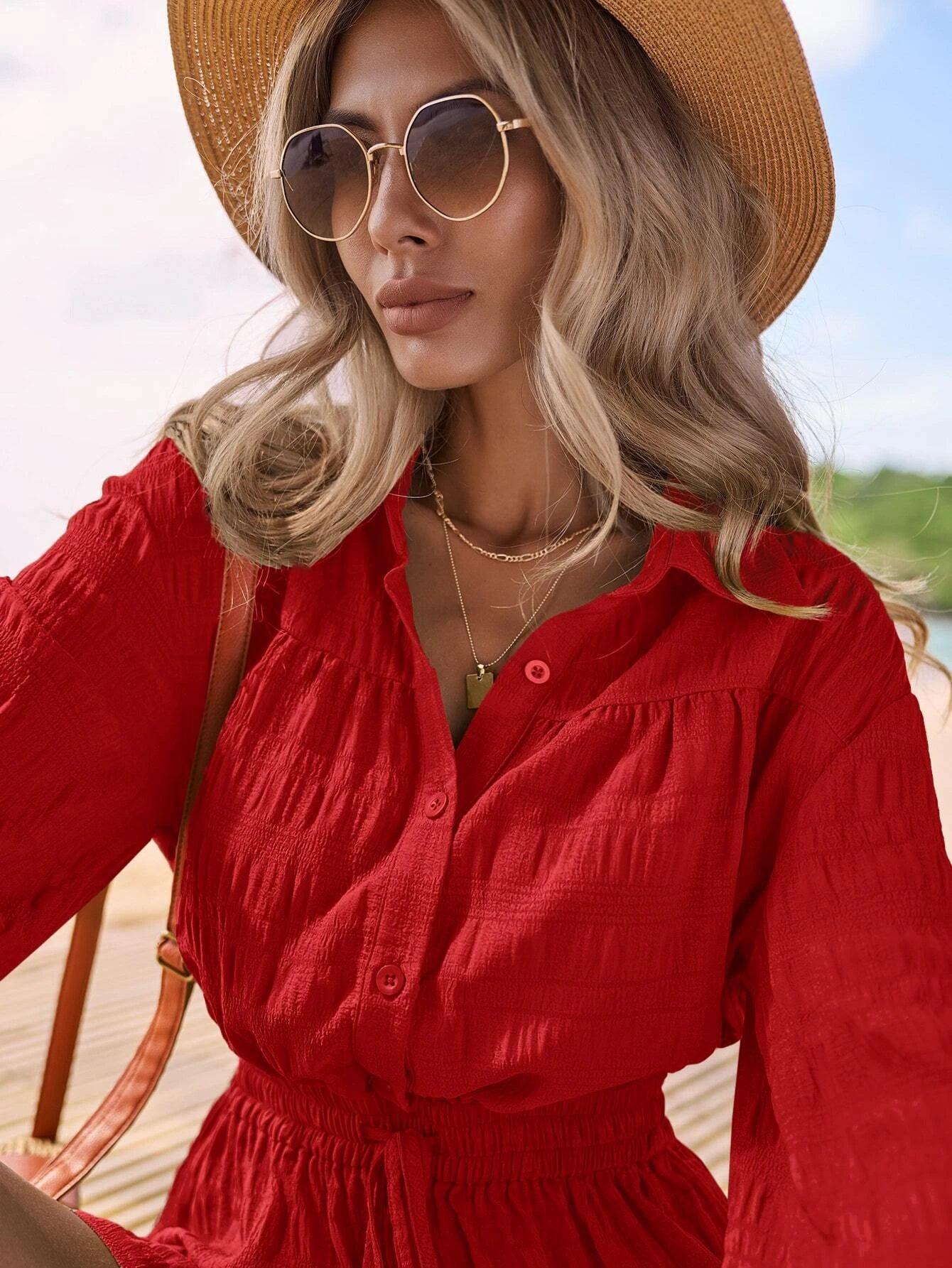 Bishop Sleeves Style Romper-Comfy Jumpsuits