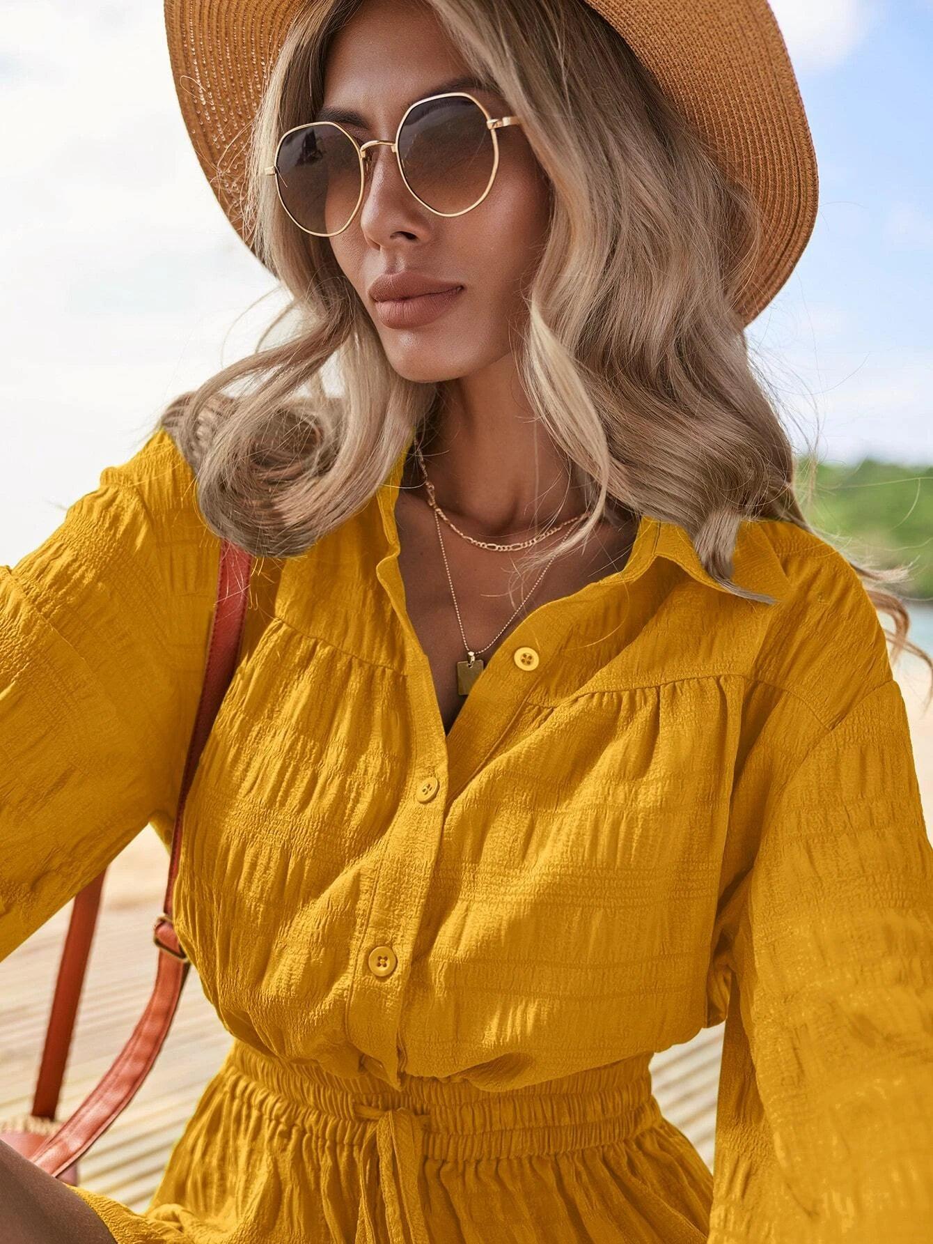 Bishop Sleeves Style Romper-Comfy Jumpsuits