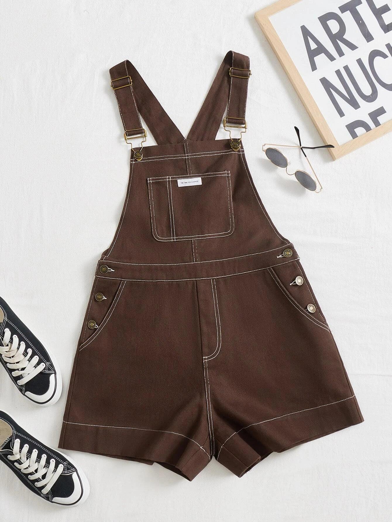 Slant Pocket Romper-Comfy Jumpsuits