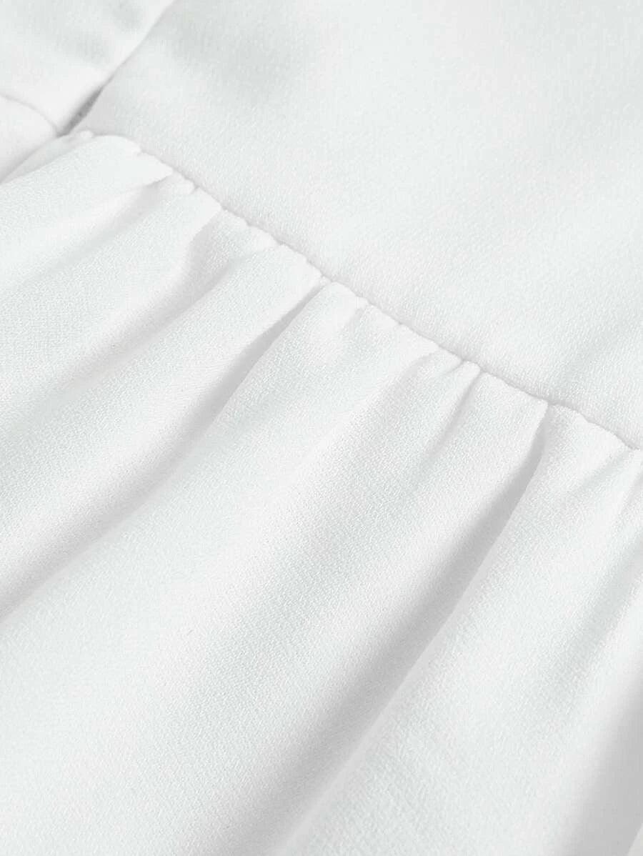 Solid Colored Ruffle Hem Cami Romper-Comfy Jumpsuits