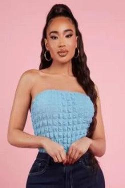 Strapless Solid Tube Bodysuit-Comfy Jumpsuits
