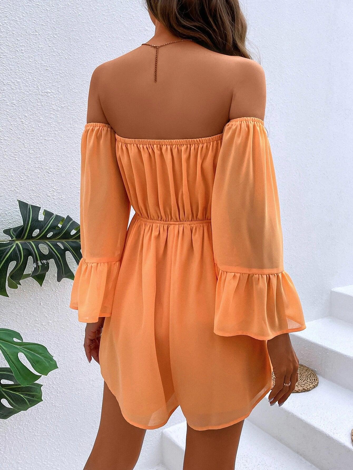 Sleeve Romper Without Belt-Comfy Jumpsuits