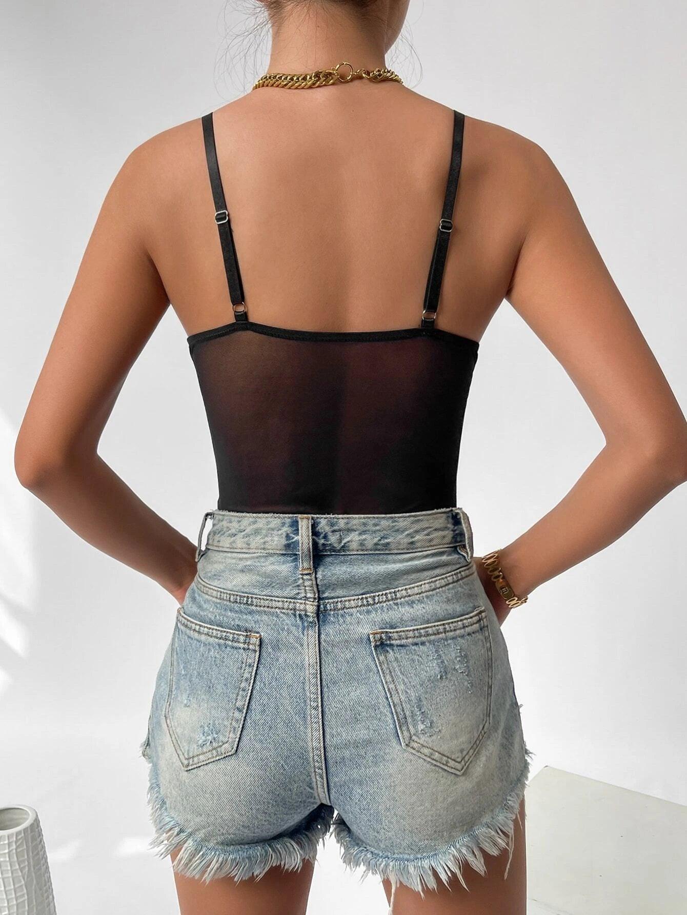 Unity Lace Cami Bodysuit-Comfy Jumpsuits