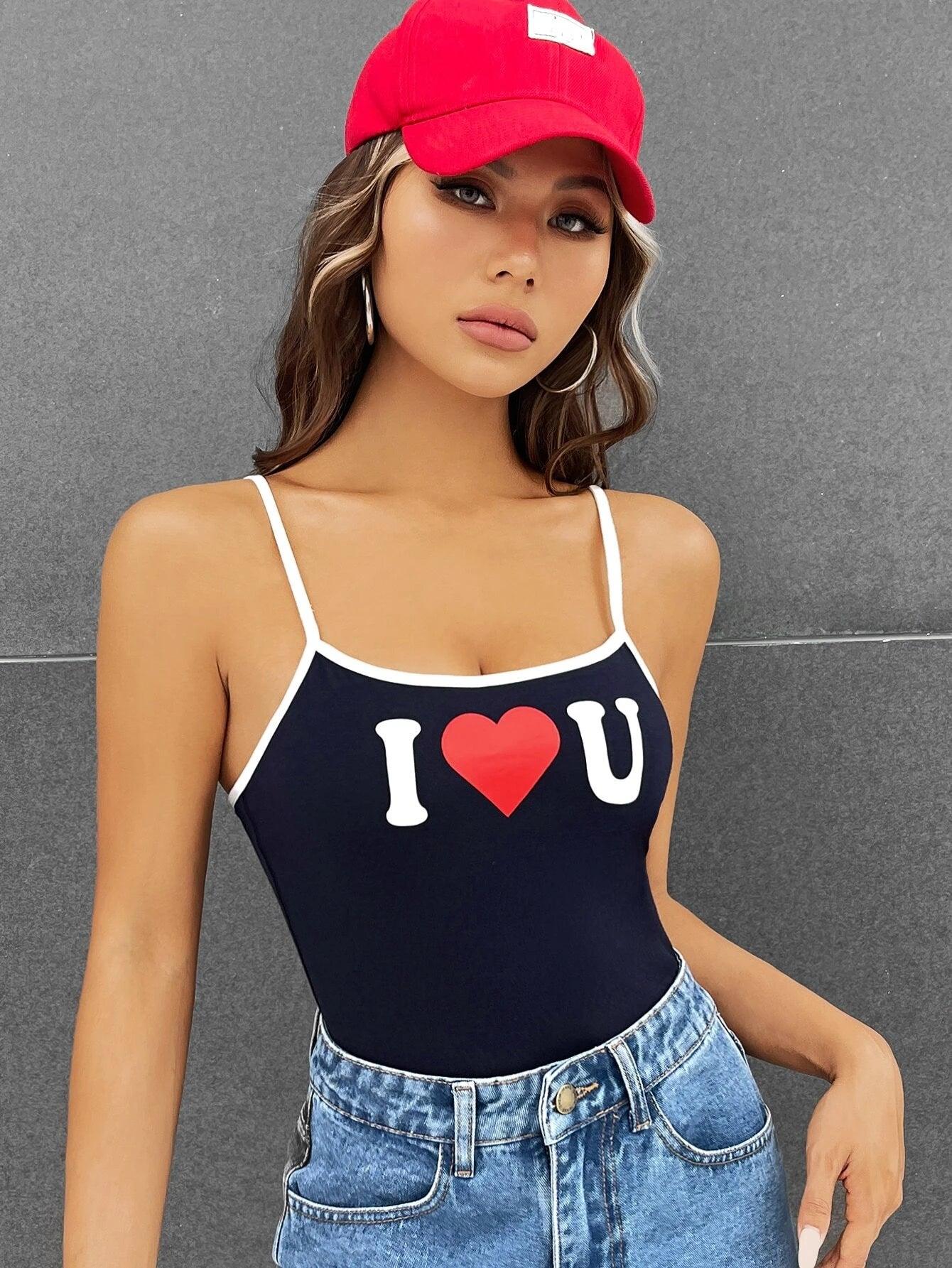 Slim Fit Contrast Binding Cami Bodysuit-Comfy Jumpsuits