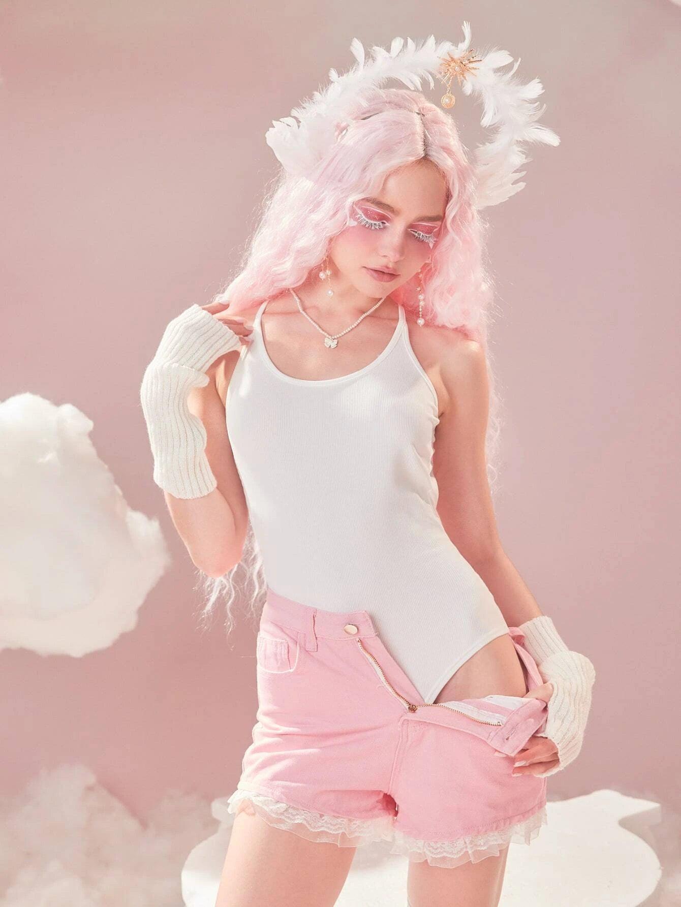 Natural Backless Cami Bodysuit-Comfy Jumpsuits