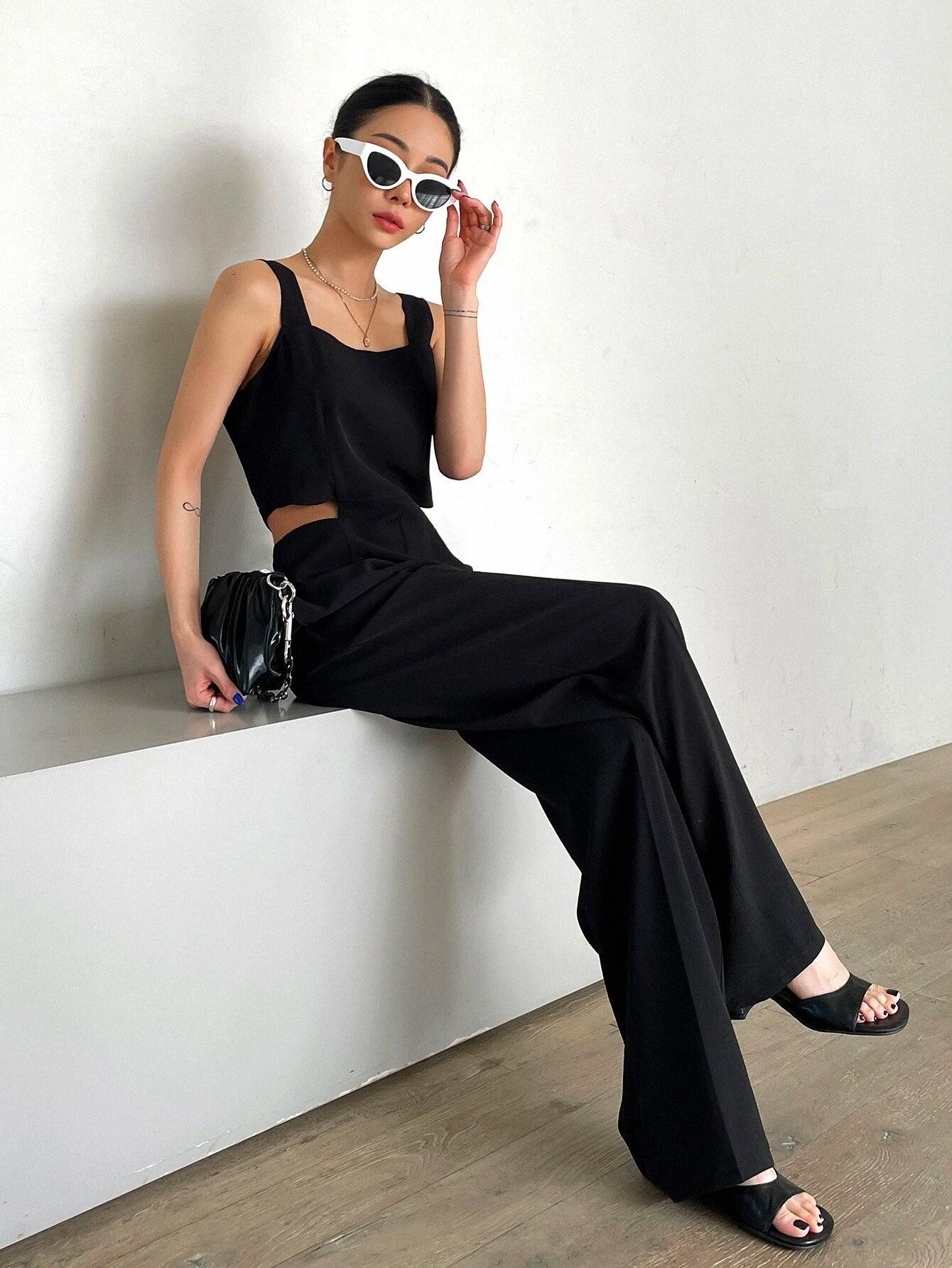 Slant Pocket Sleeveless Jumpsuit-Comfy Jumpsuits