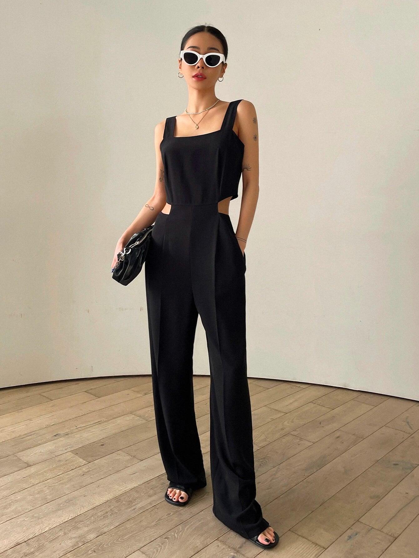 Slant Pocket Sleeveless Jumpsuit-Comfy Jumpsuits