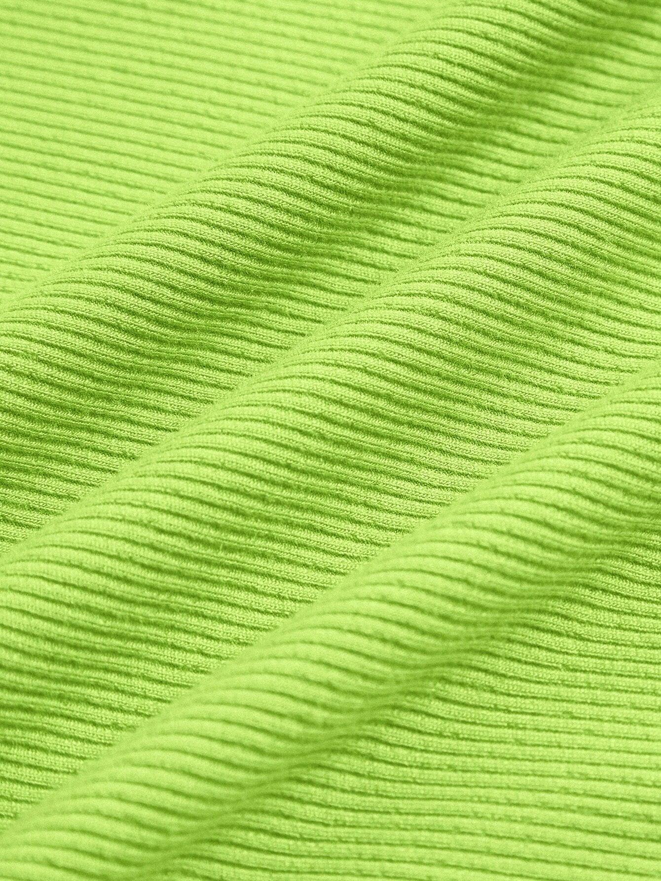 Cotton Solid Ribbed Knit Bodysuit-Comfy Jumpsuits