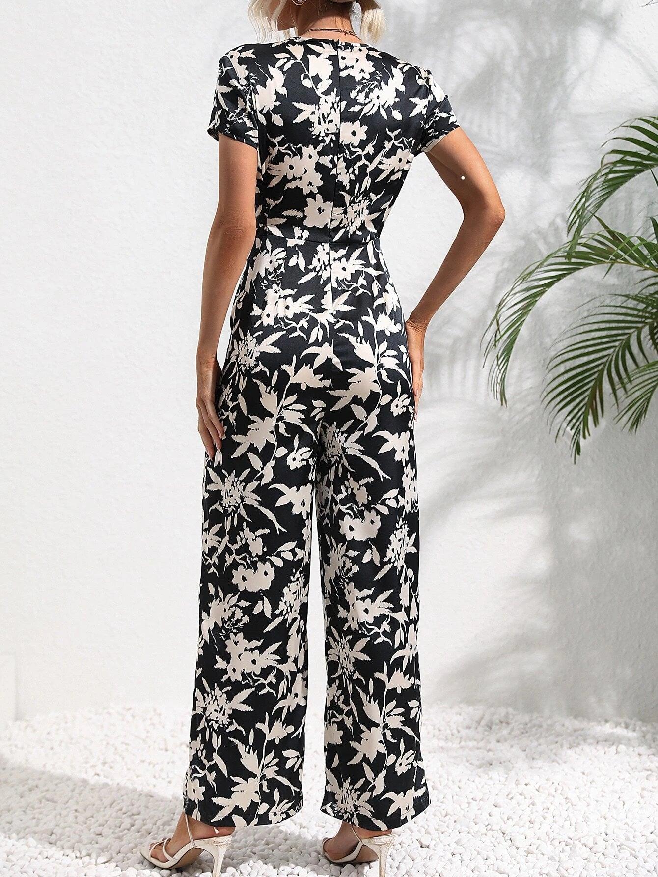 Knot Detail Jumpsuit-Comfy Jumpsuits