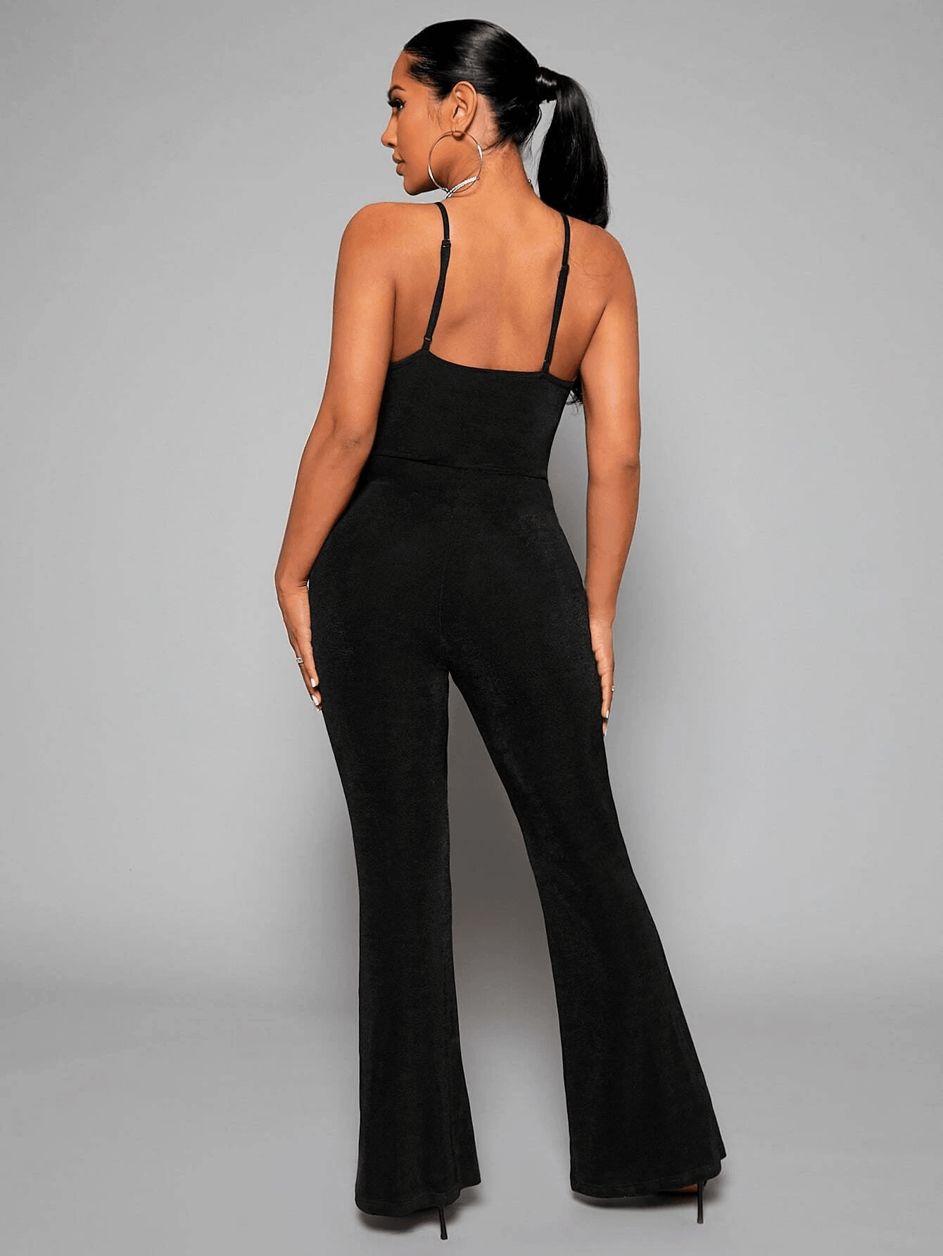 Flare Leg Cami Jumpsuit-Comfy Jumpsuits