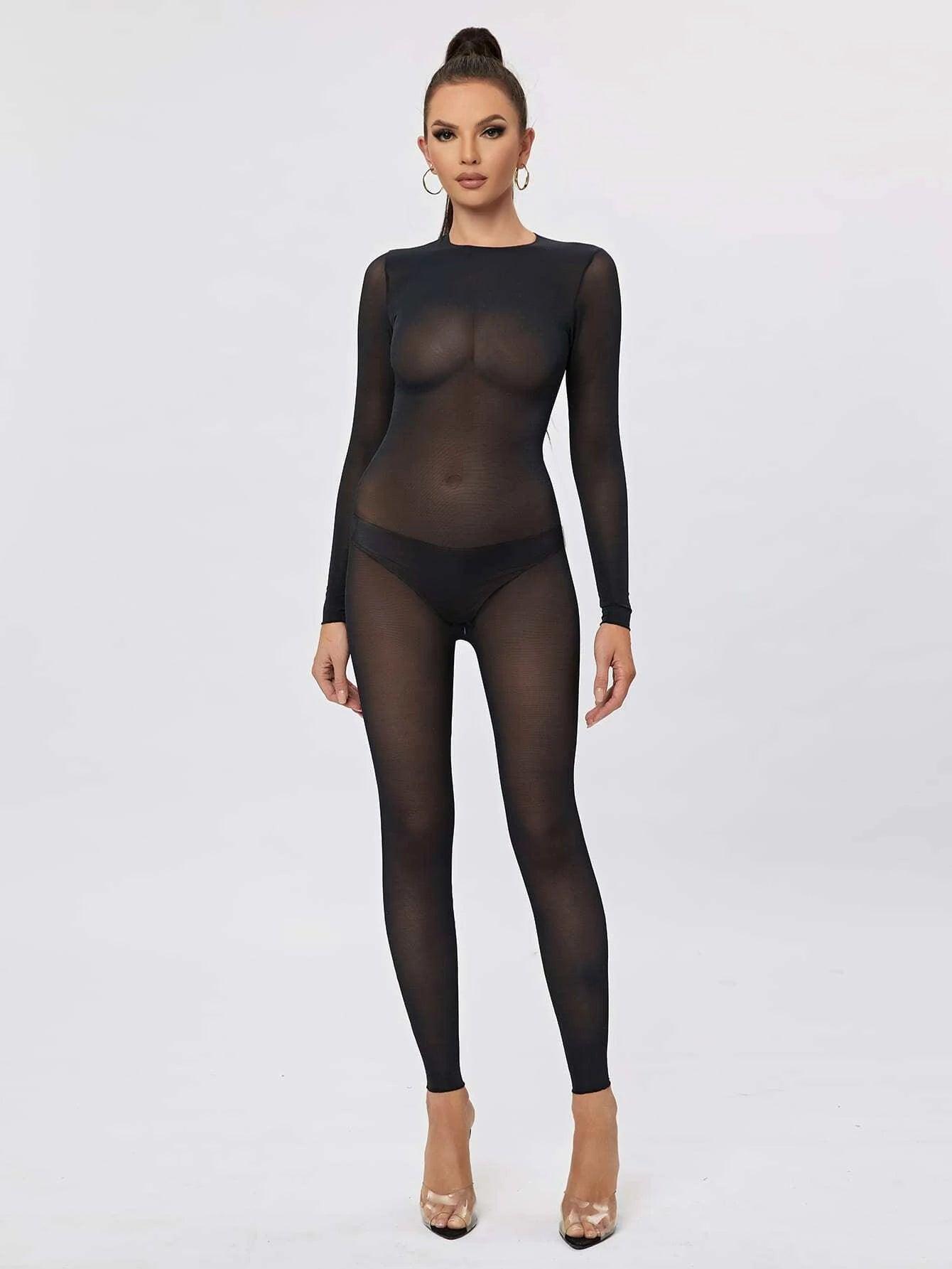 Bold And Ultra-Flattering Base Layer Catsuit-Comfy Jumpsuits