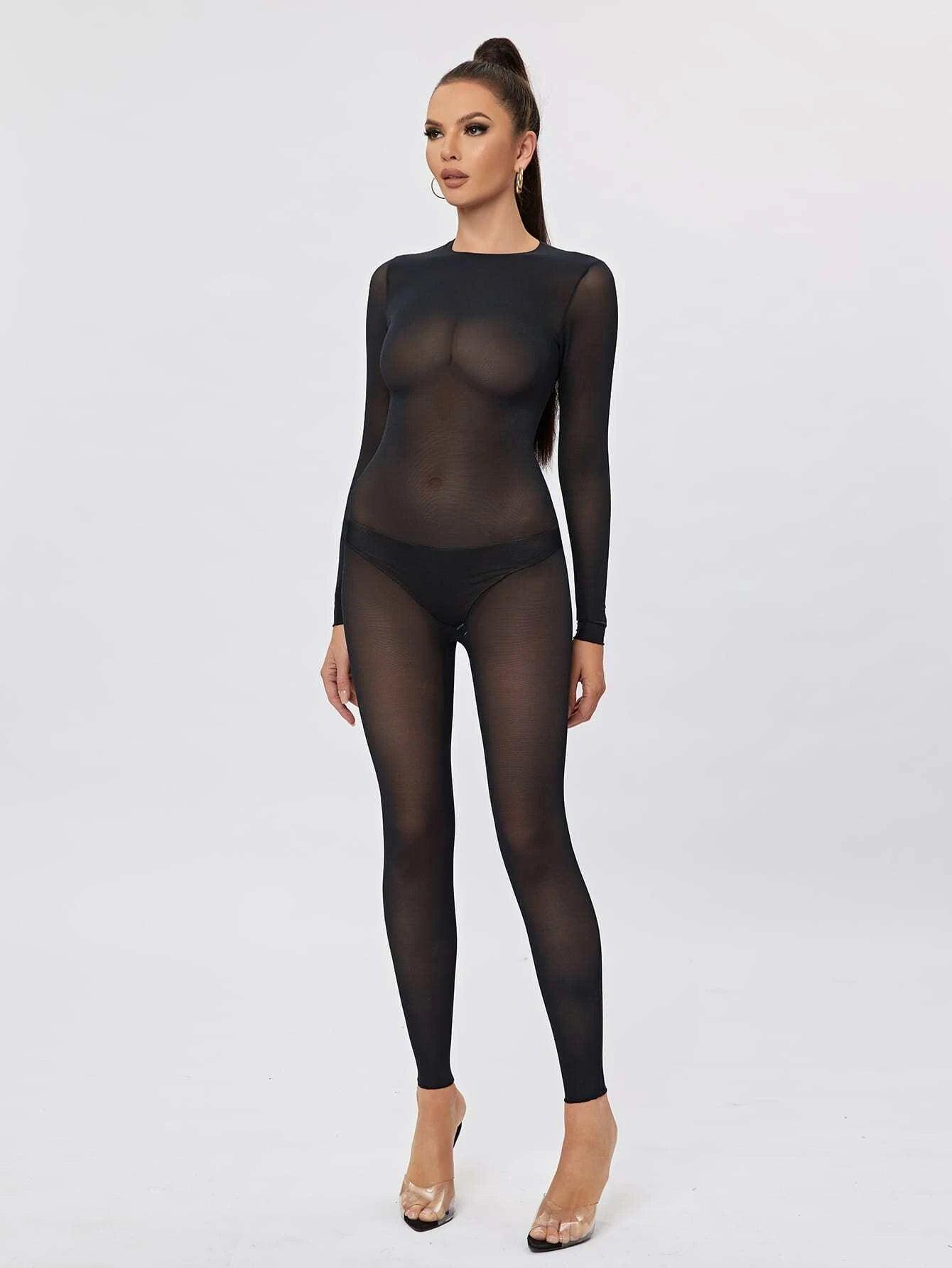 Bold And Ultra-Flattering Base Layer Catsuit-Comfy Jumpsuits
